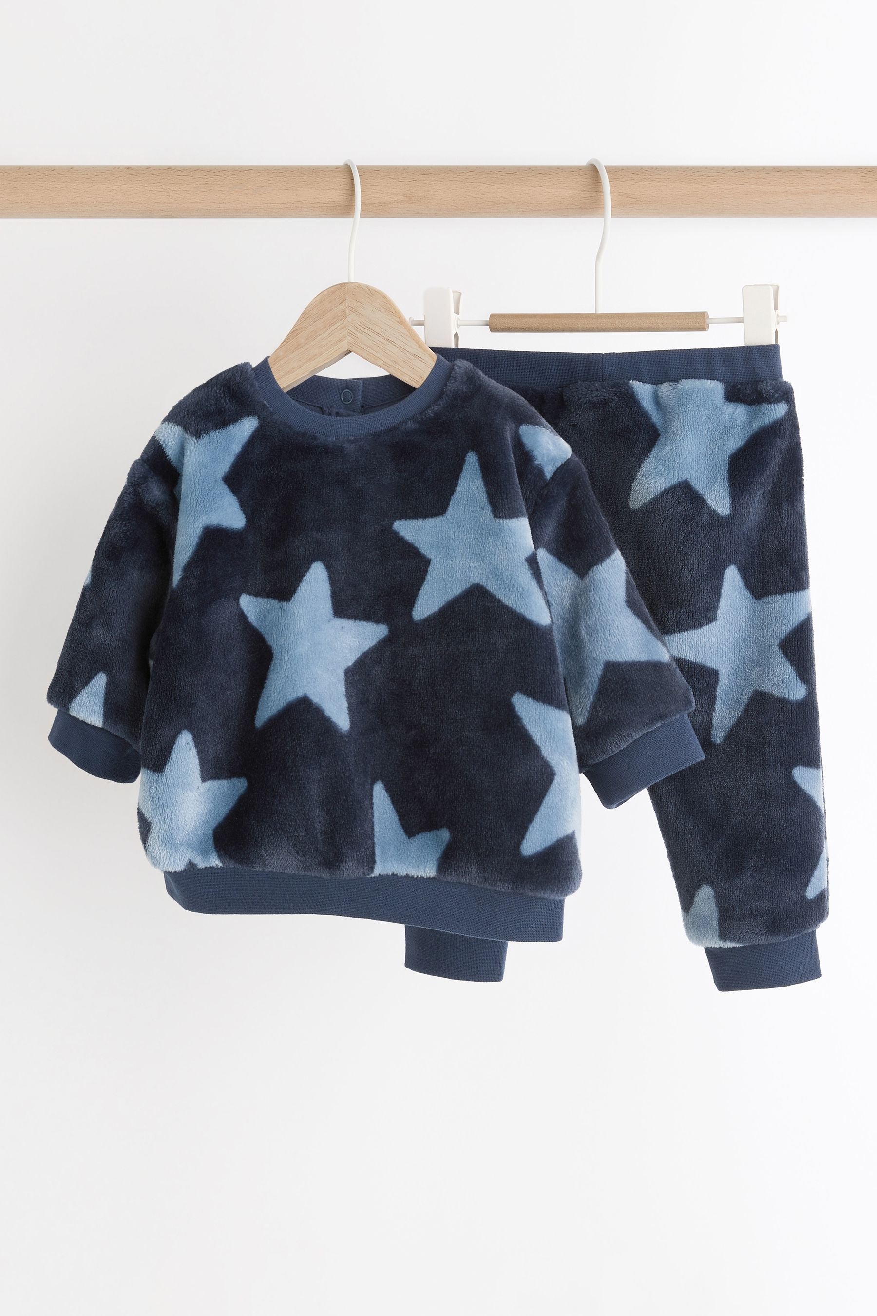 Navy Star Baby Fleece Top and Joggers Set