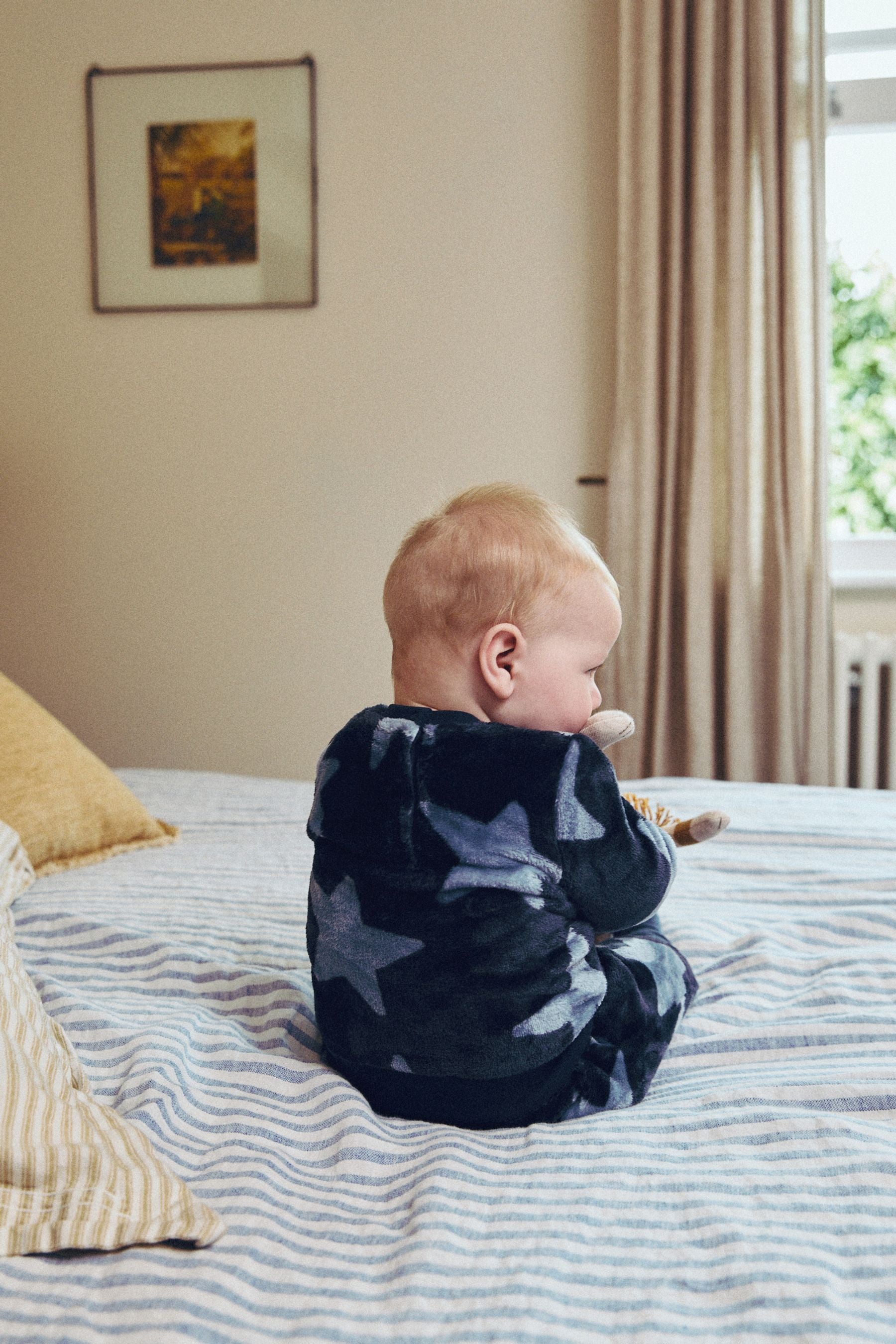 Navy Star Baby Fleece Top and Joggers Set