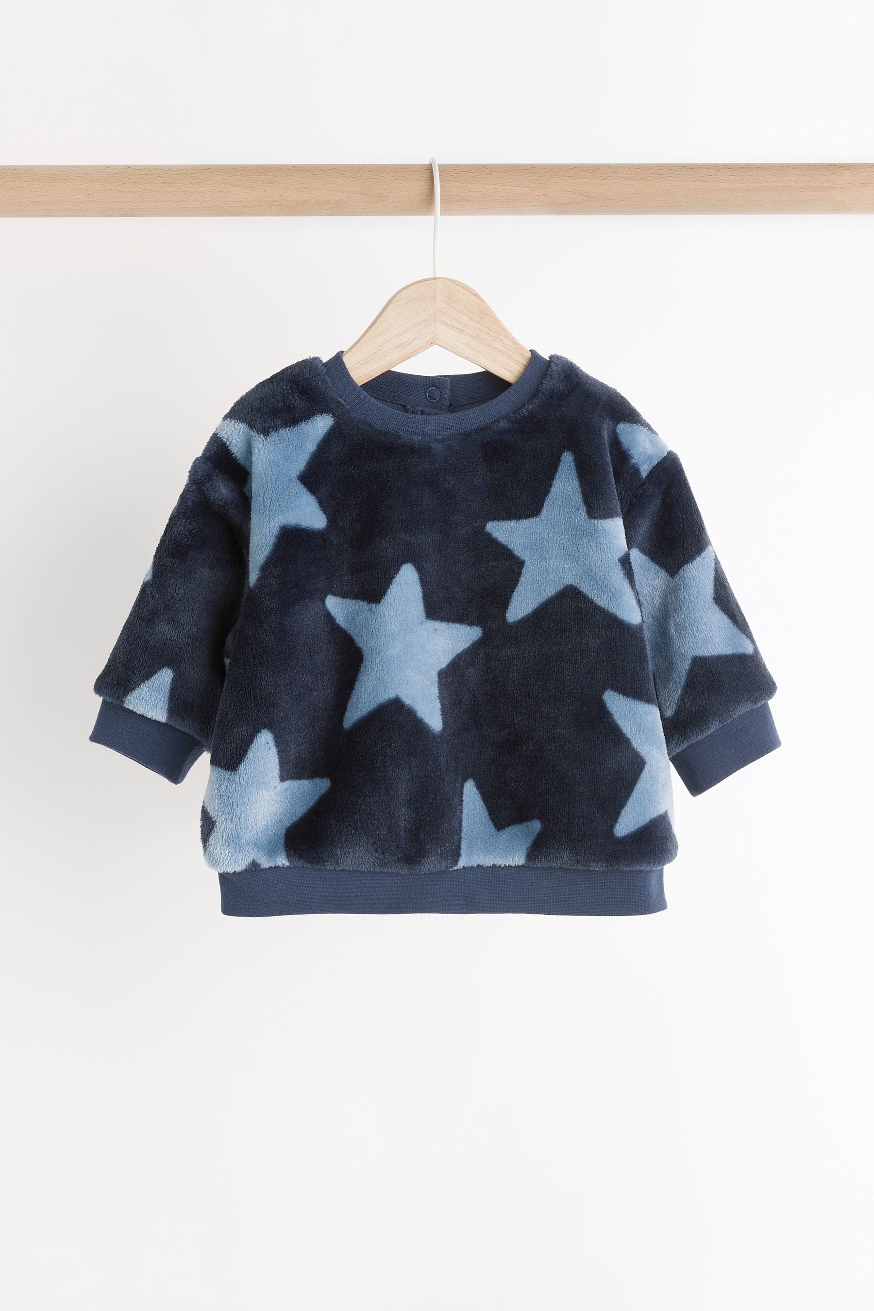 Navy Star Baby Fleece Top and Joggers Set