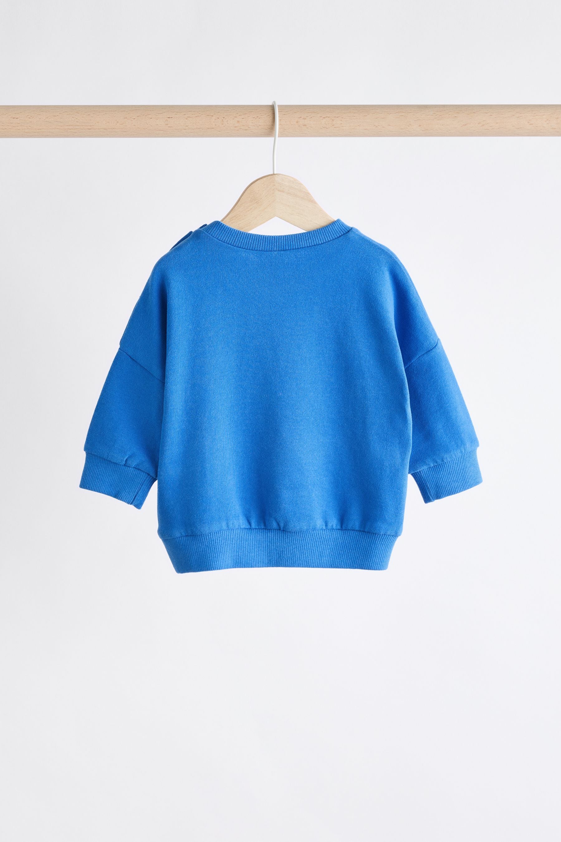 Blue/Rust Baby 100% Cotton Sweatshirt and Joggers Set