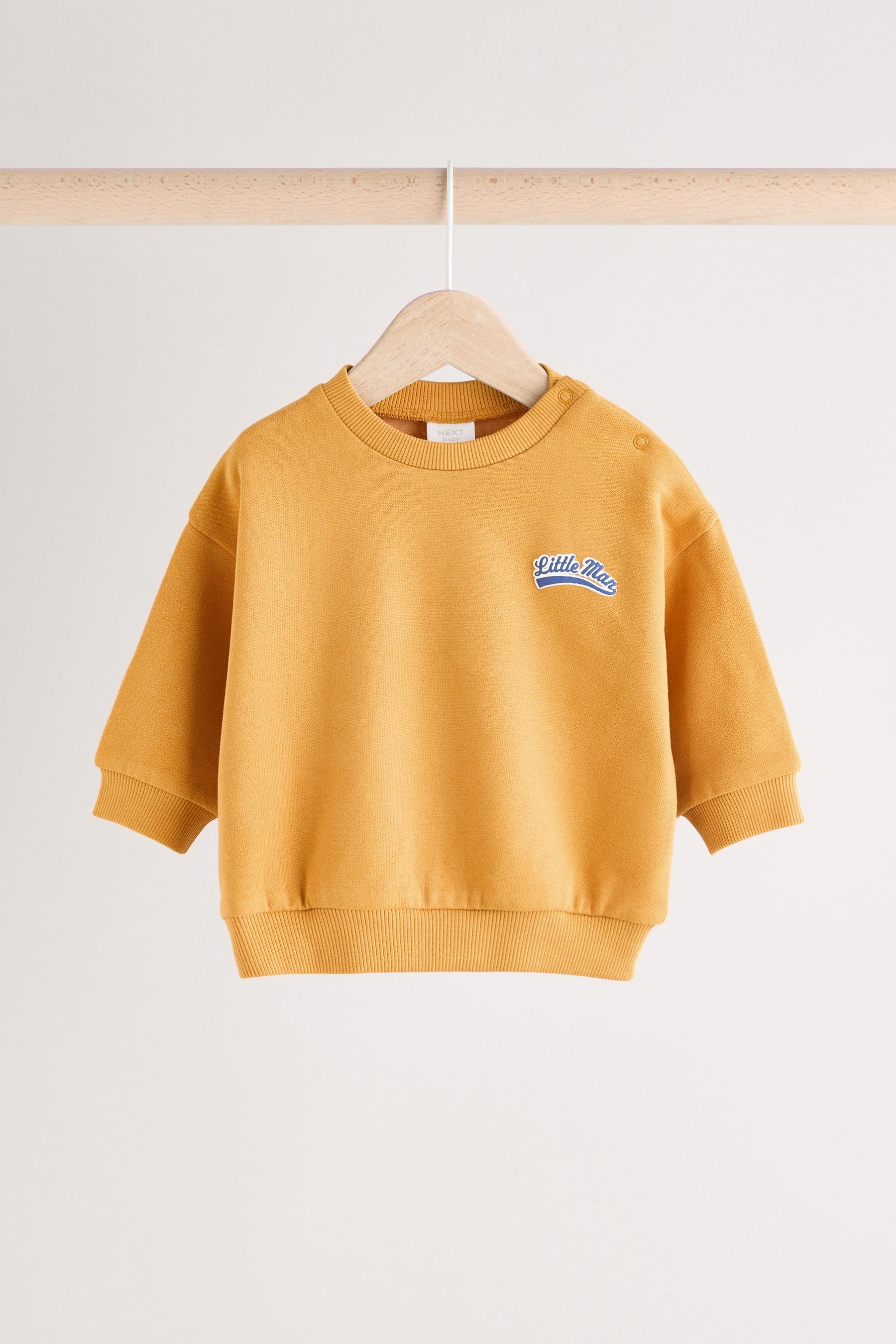 Ochre Yellow Baby Sweatshirt and Joggers Set