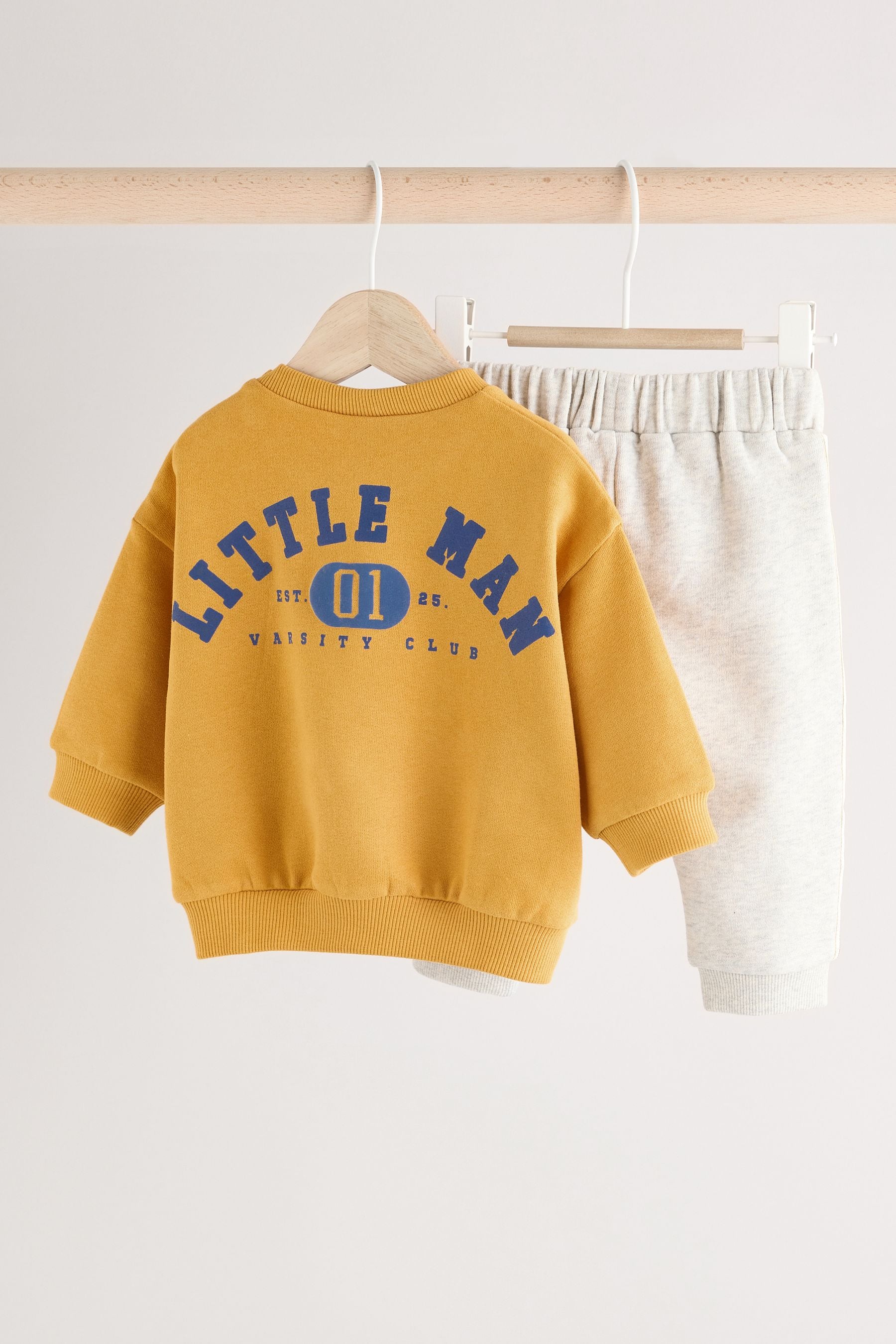 Ochre Yellow Baby Sweatshirt and Joggers Set