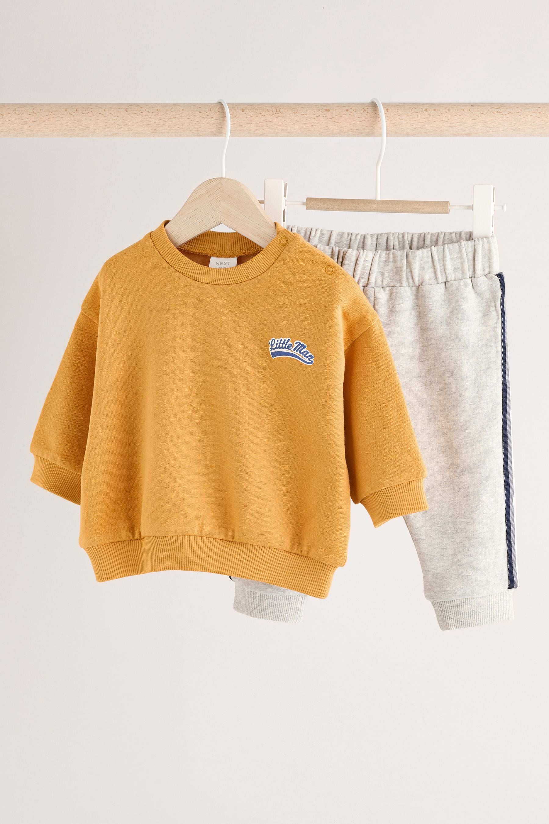 Ochre Yellow Baby Sweatshirt and Joggers Set