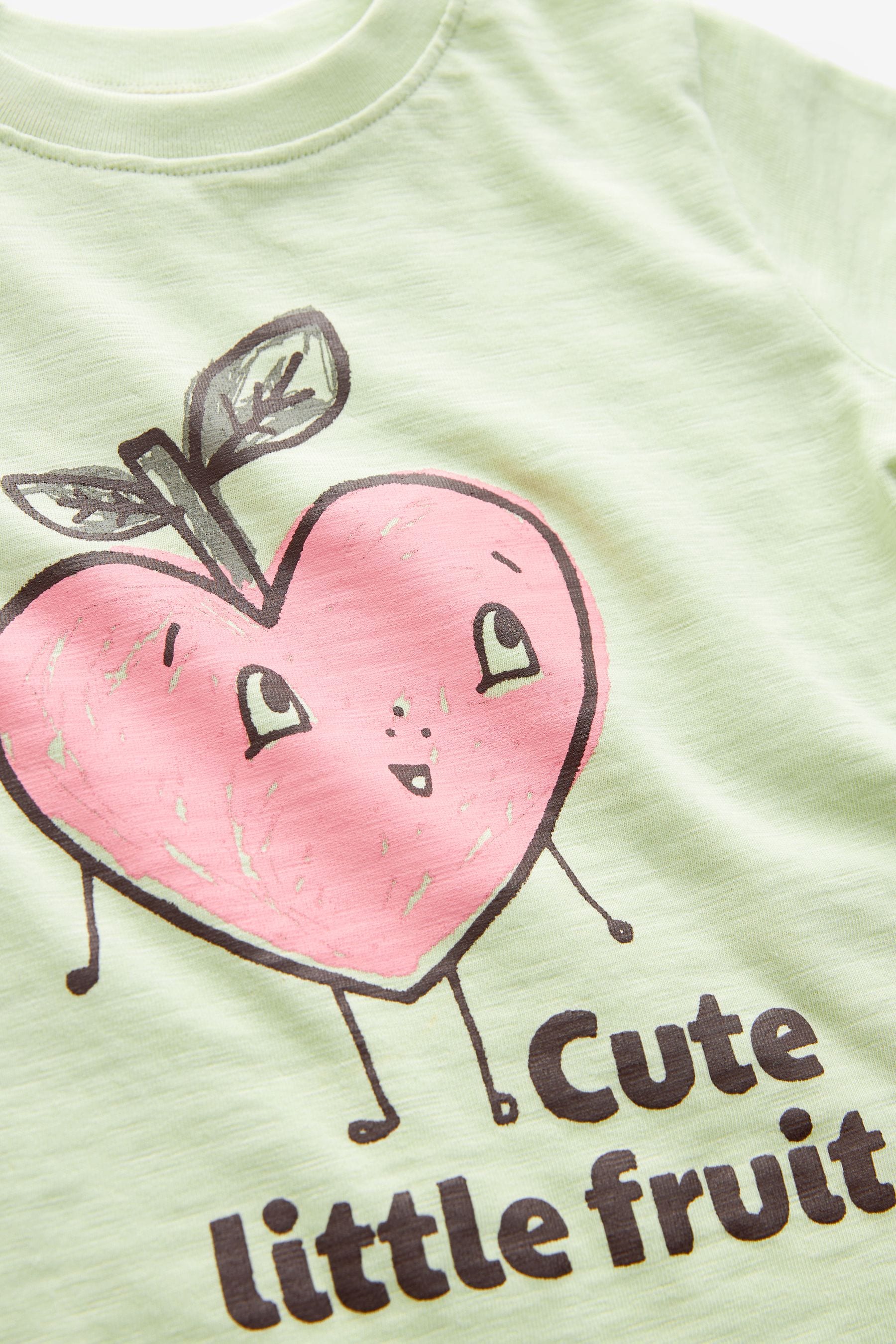 Green Fruit Character Short Sleeve T-Shirt (3mths-7yrs)