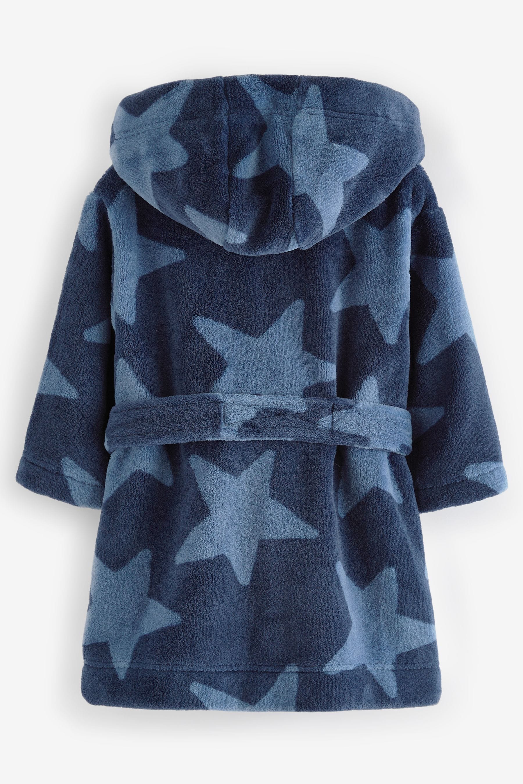 Navy Blue Star Fleece Robe (9mths-16yrs)