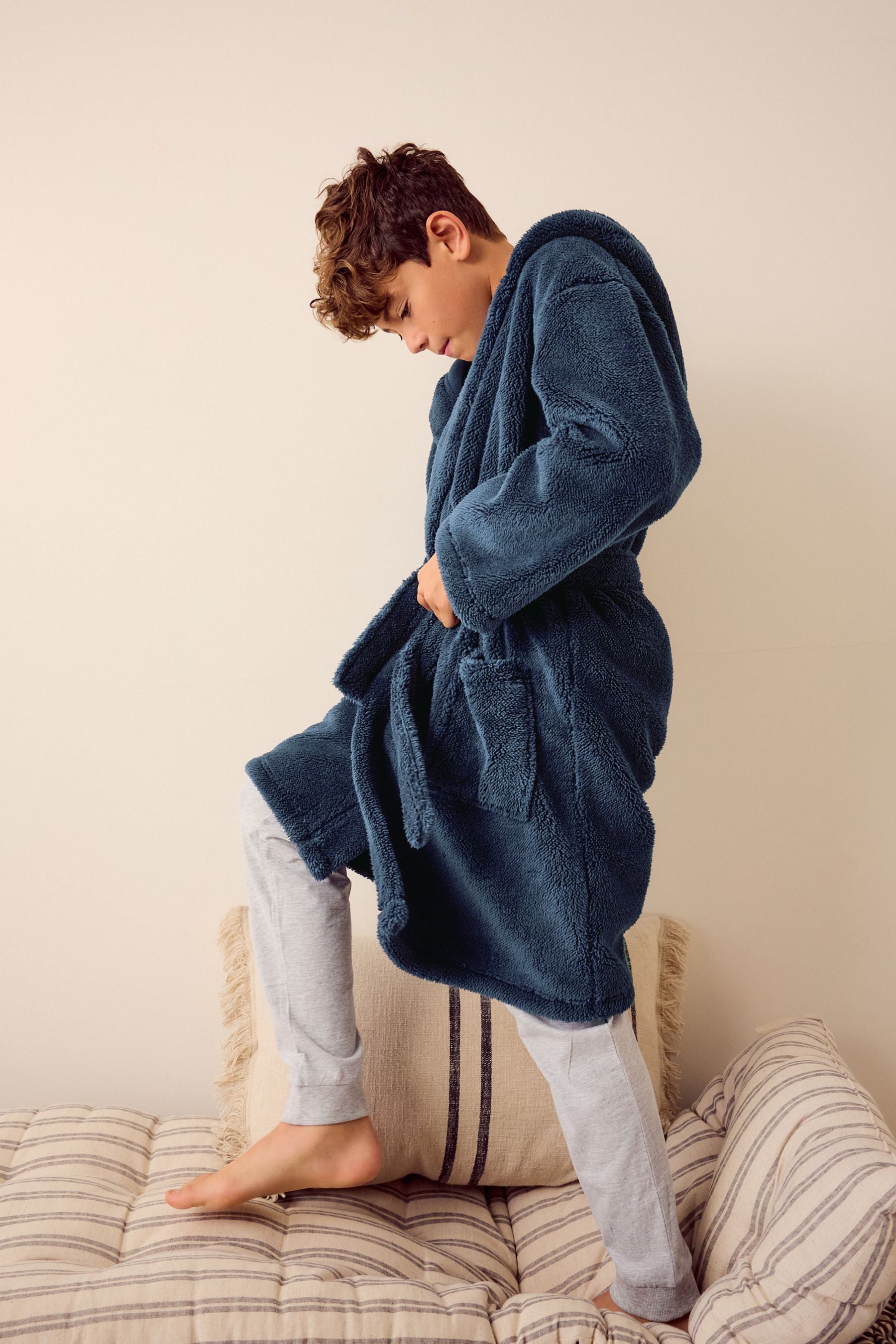 Navy Blue Fleece Robe (1.5-16yrs)