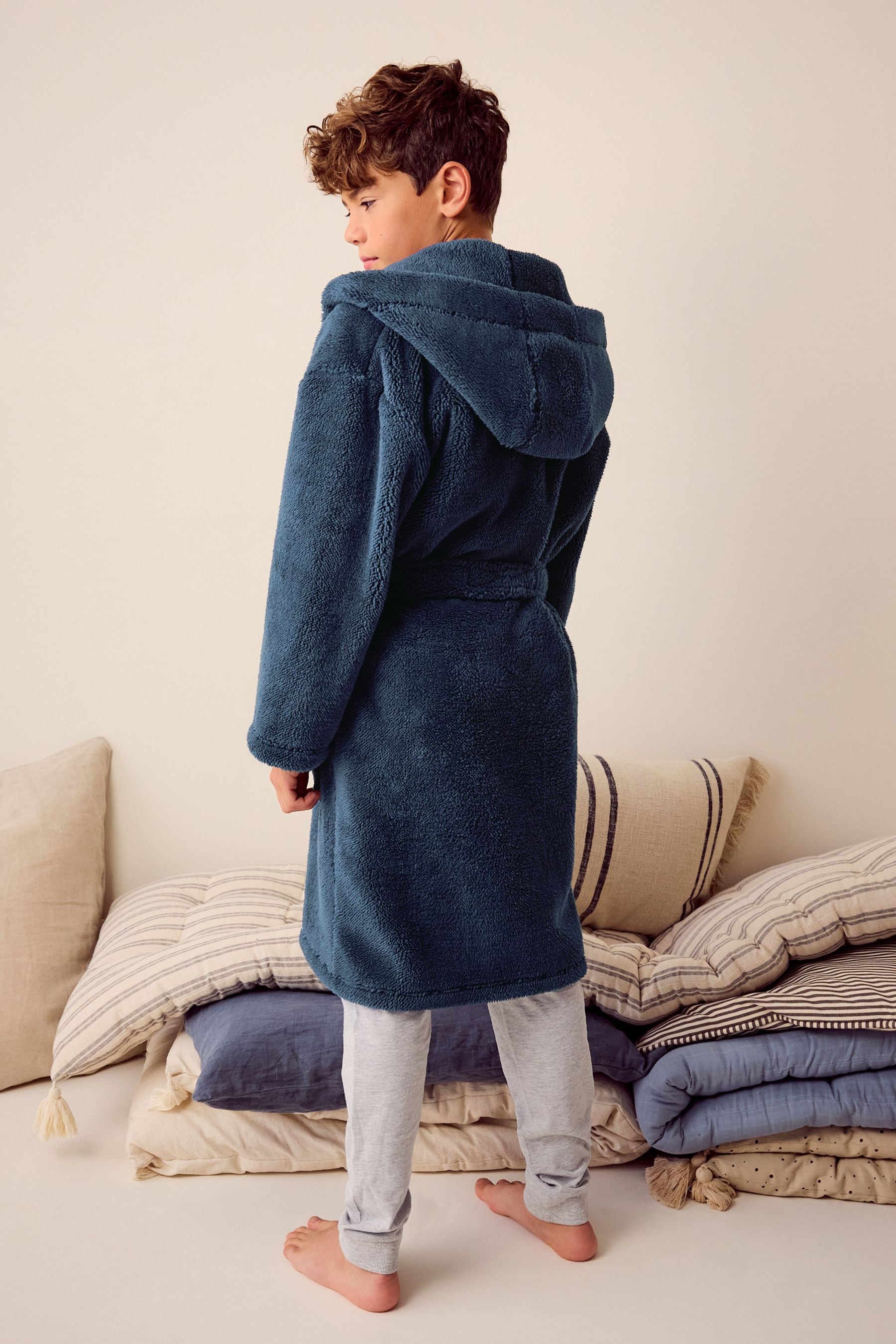 Navy Blue Fleece Robe (1.5-16yrs)