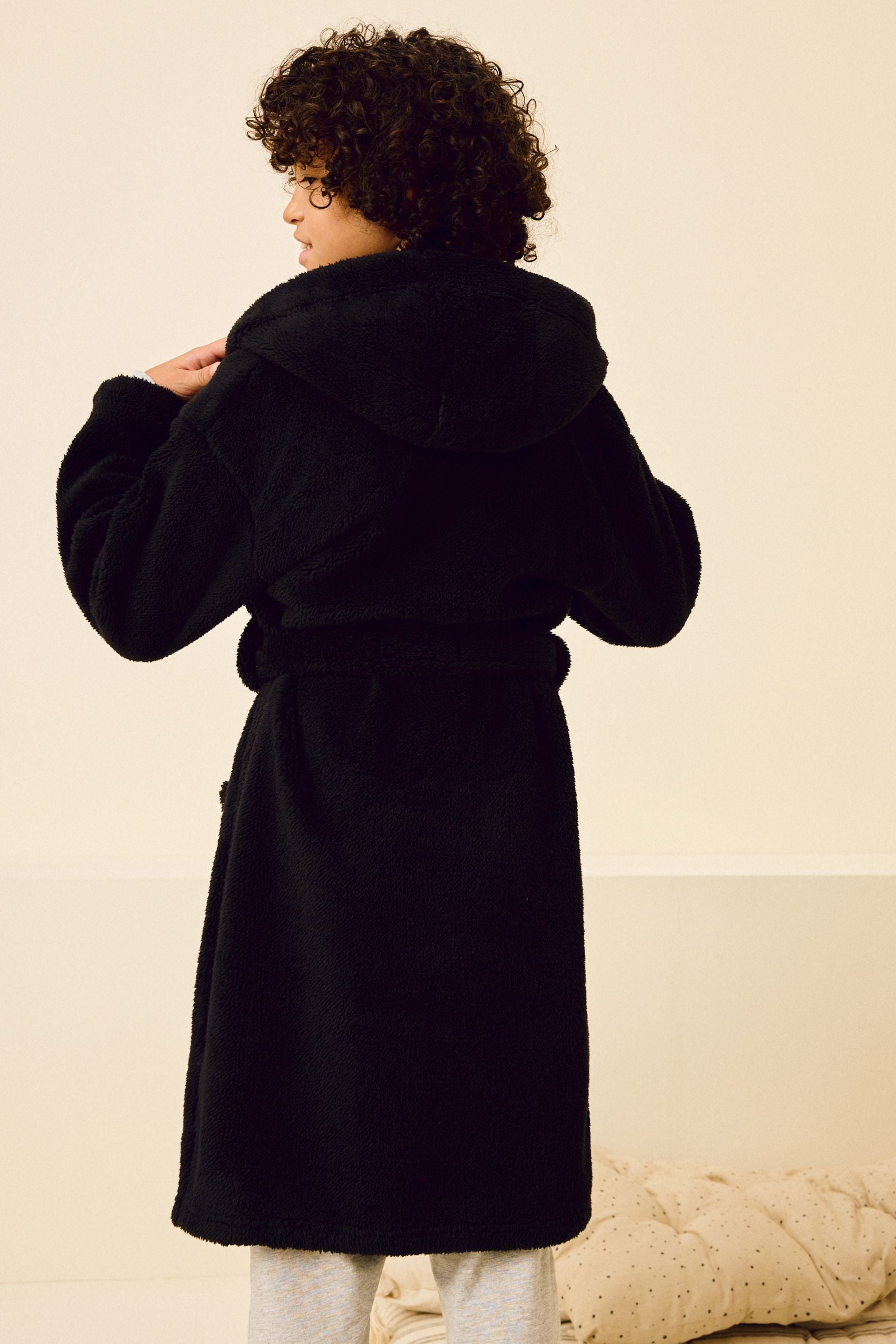 Black Fleece Robe (1.5-16yrs)