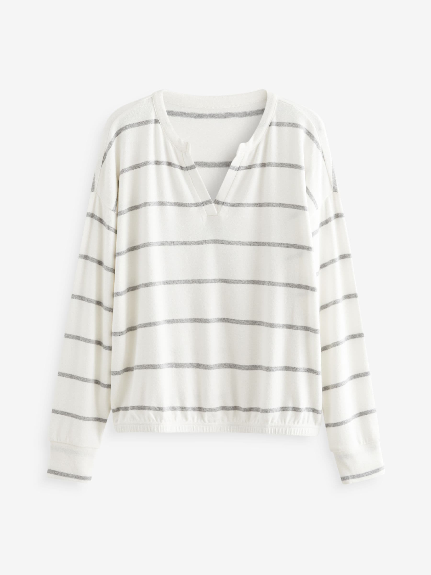 White Stripe Supersoft Long Sleeve Pyjamas