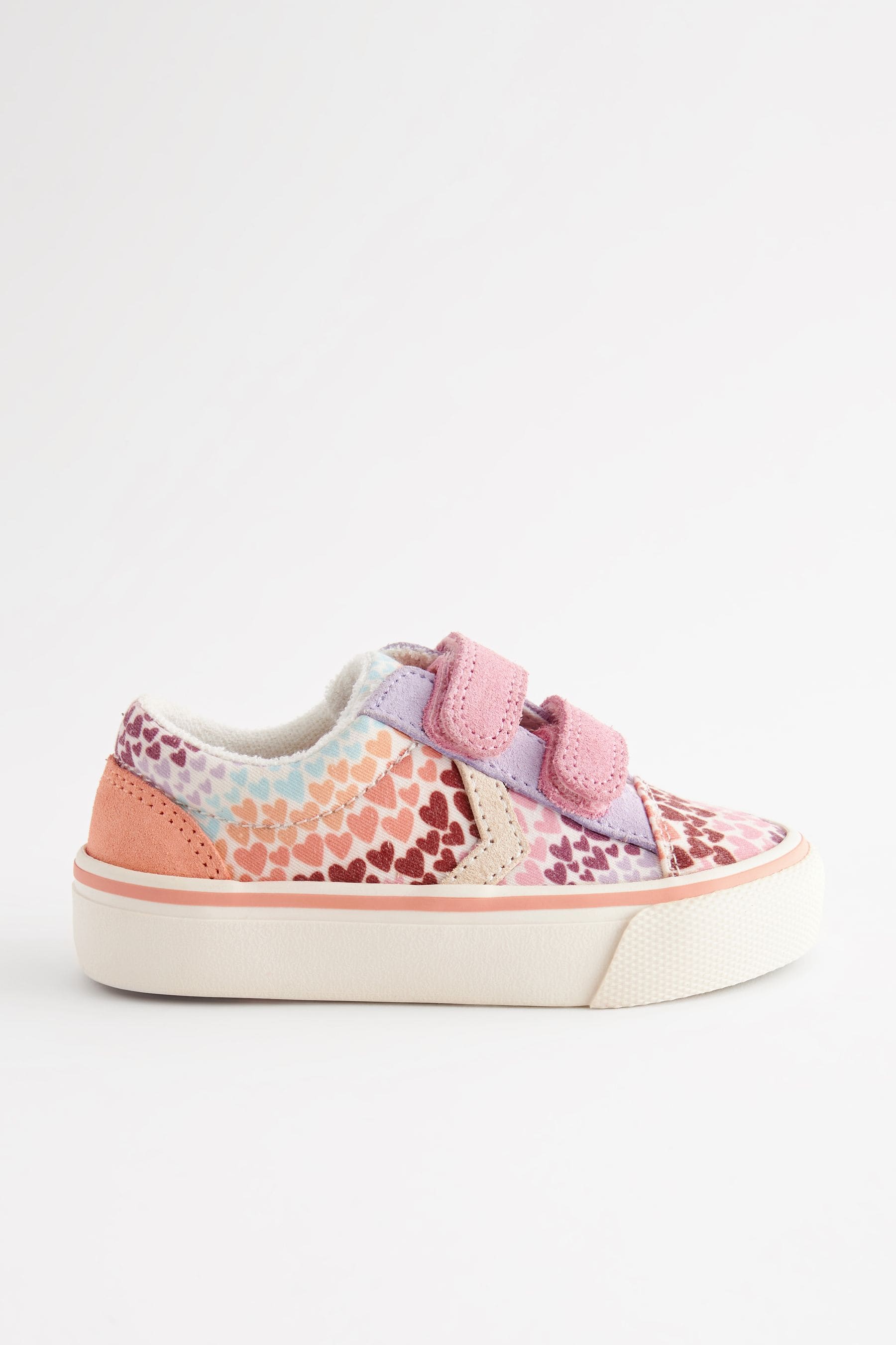 Multi Hearts Touch Fasten Strap Trainers