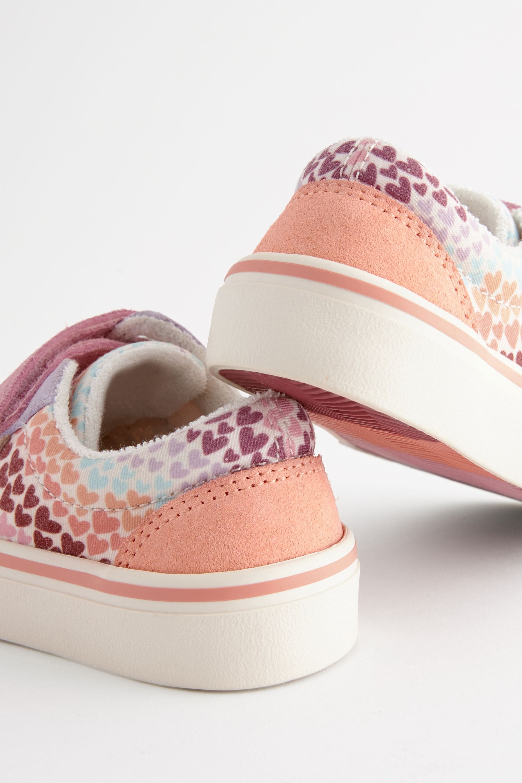 Multi Hearts Touch Fasten Strap Trainers