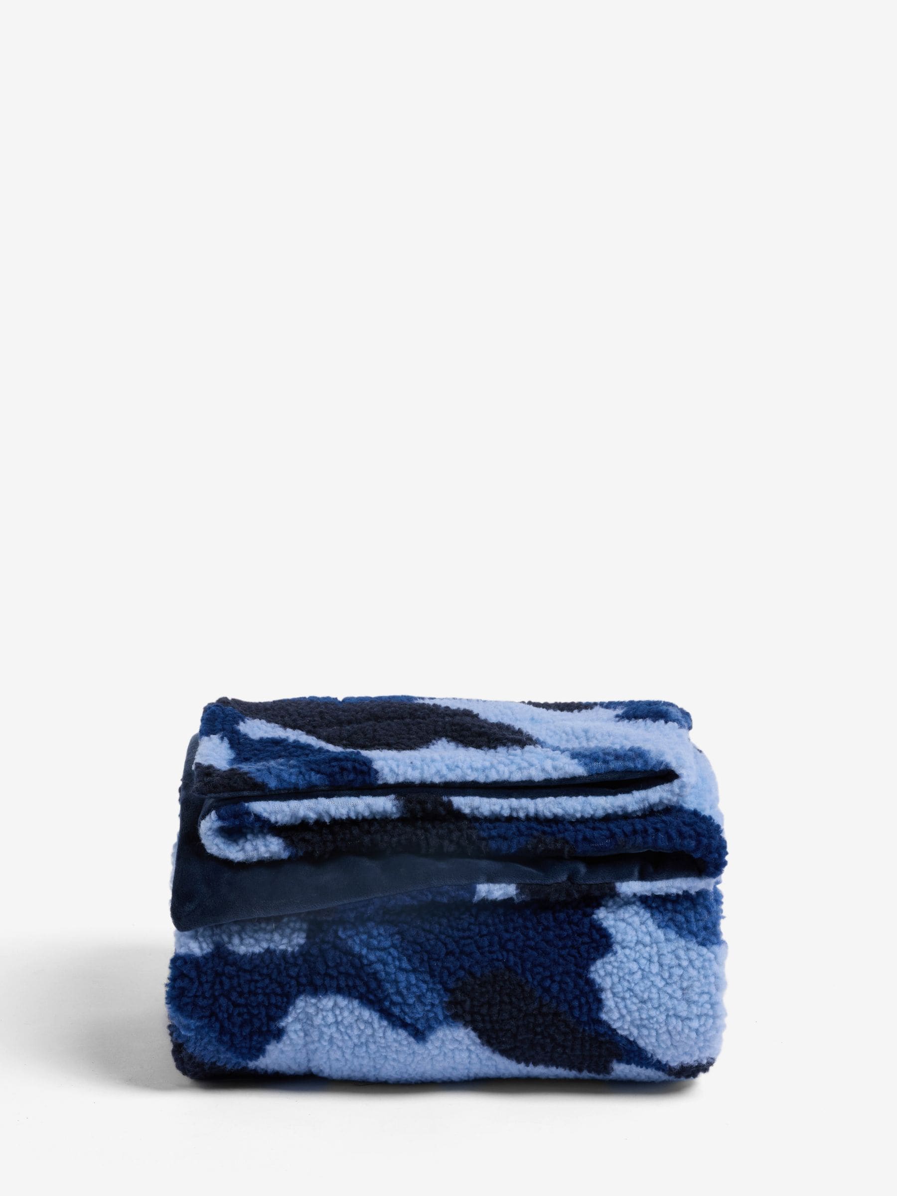 Blue Camo Borg Fleece Blanket