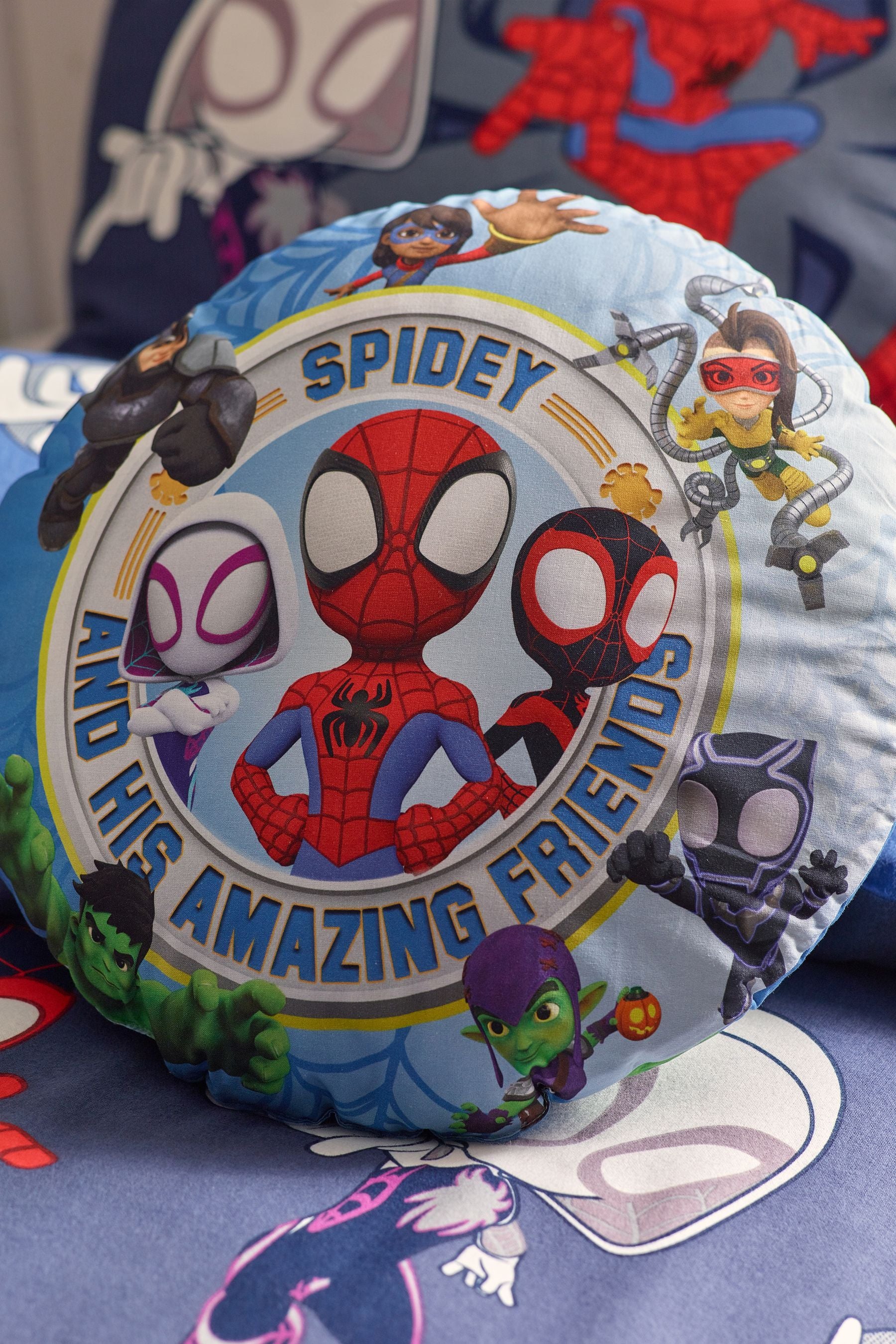 Blue Spidey and His Amazing Friends Cushion