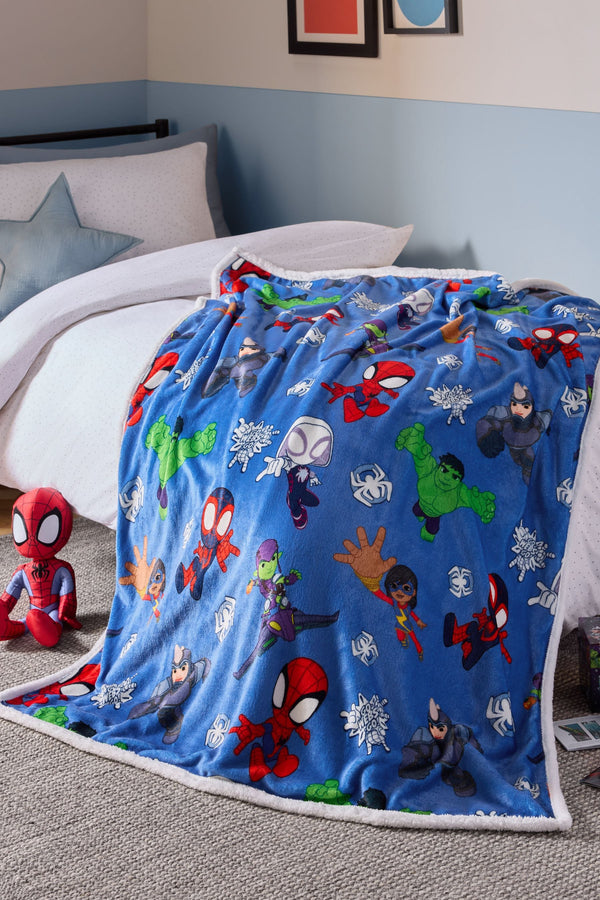 Blue Spidey Super Soft Fleece Throw Blanket