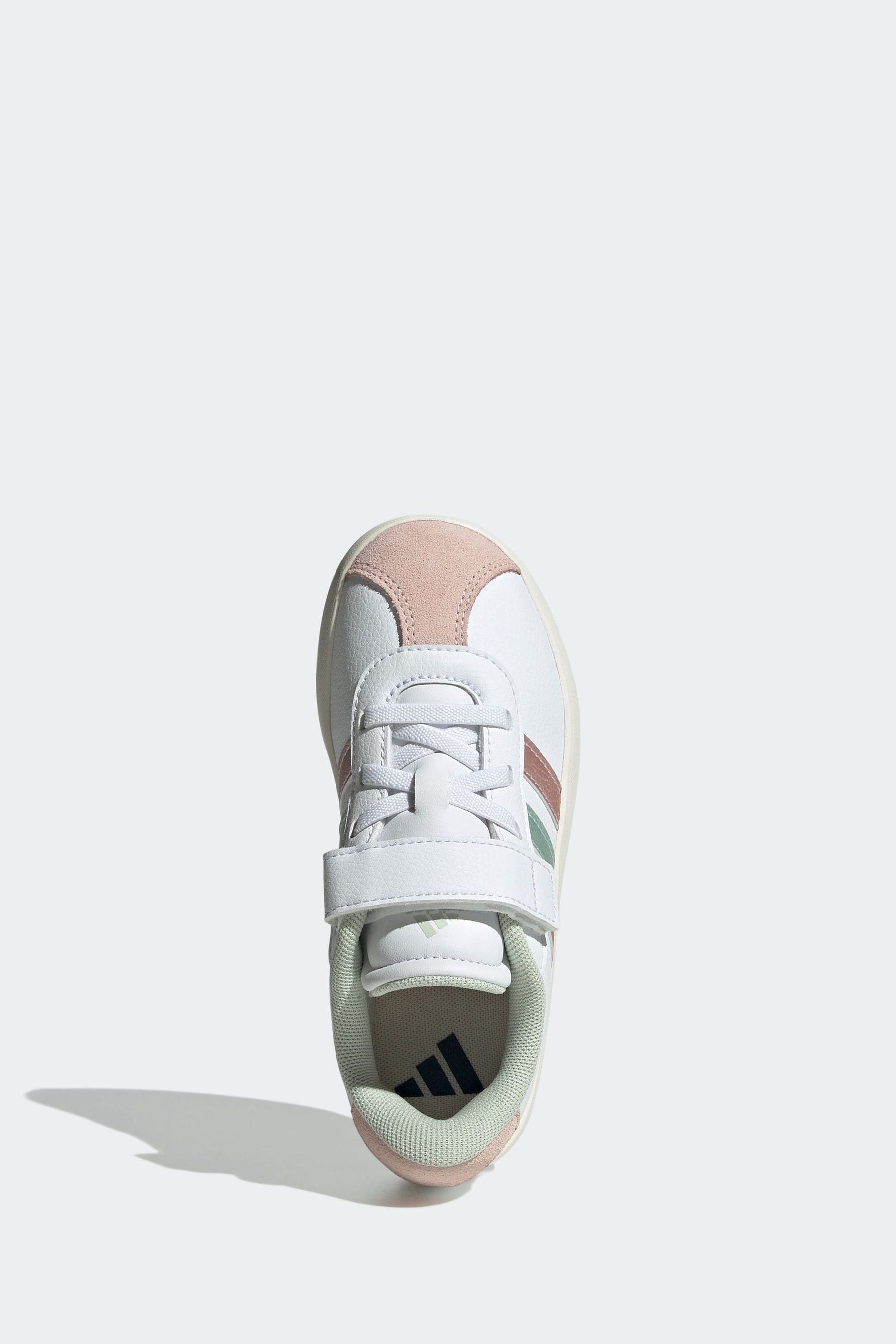 adidas White/Pink/Silver VL Court 3.0 Trainers