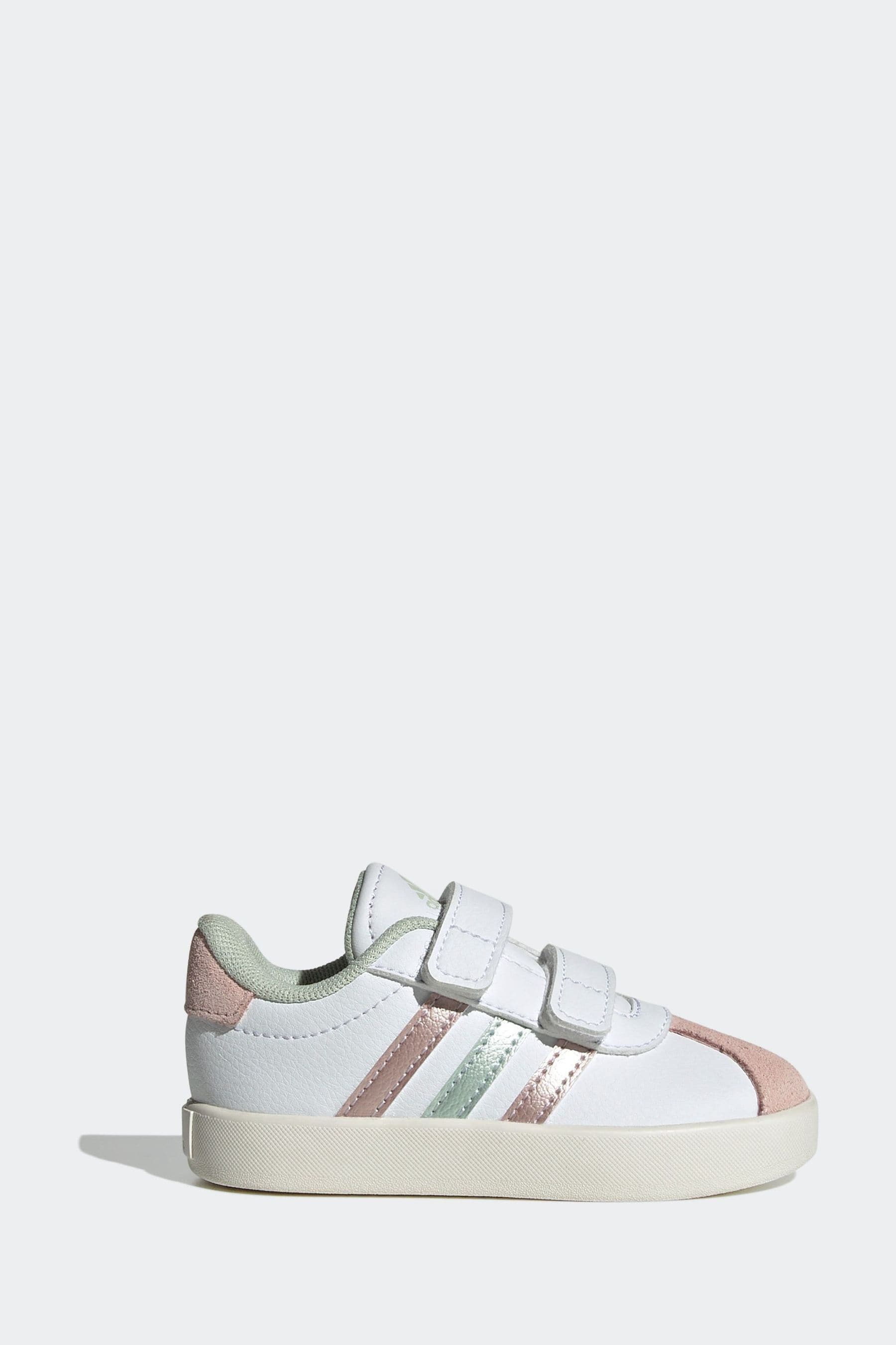 adidas White/Silver VL Court 3.0 Trainers