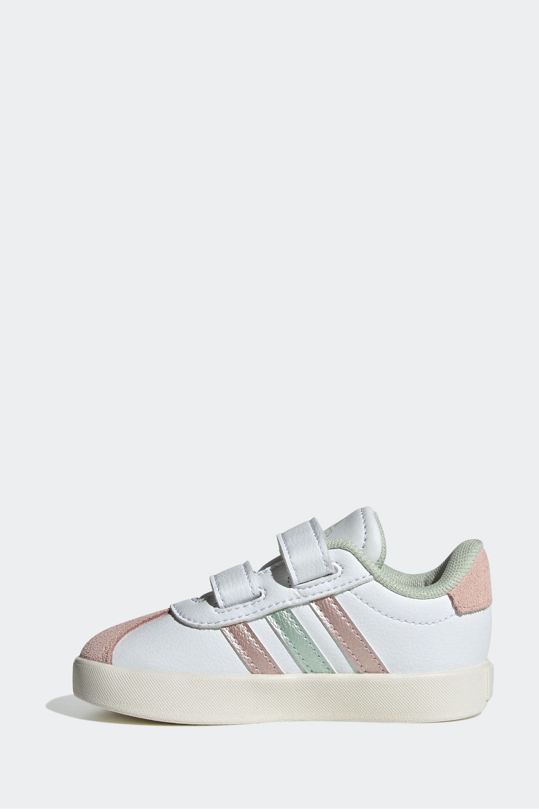 adidas White/Silver VL Court 3.0 Trainers