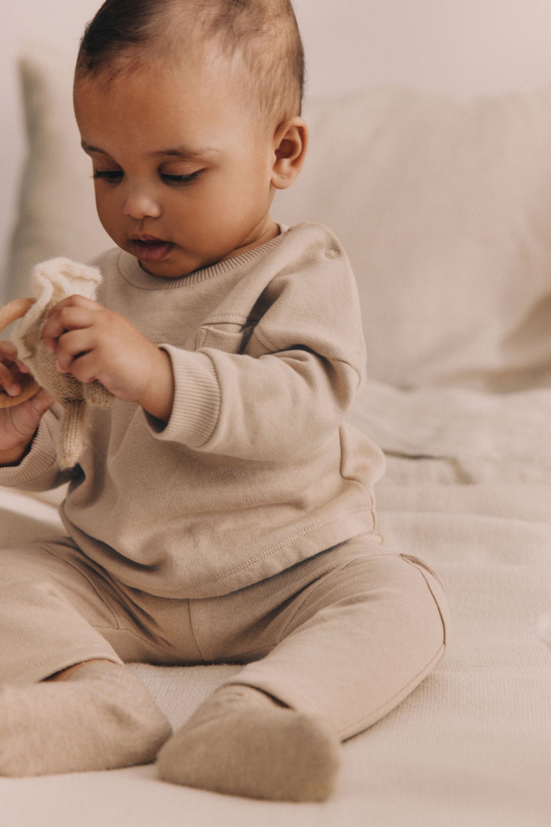 Neutral Utility Baby Sweatshirt and Joggers Set