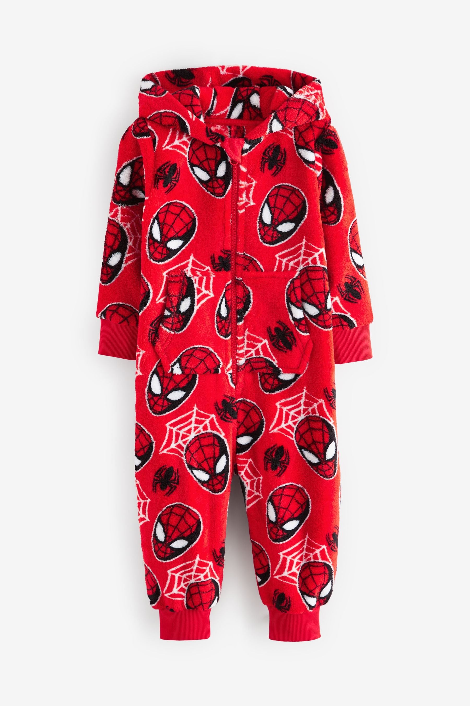 Red Spiderman Fleece All-In-One (9mths-10yrs)