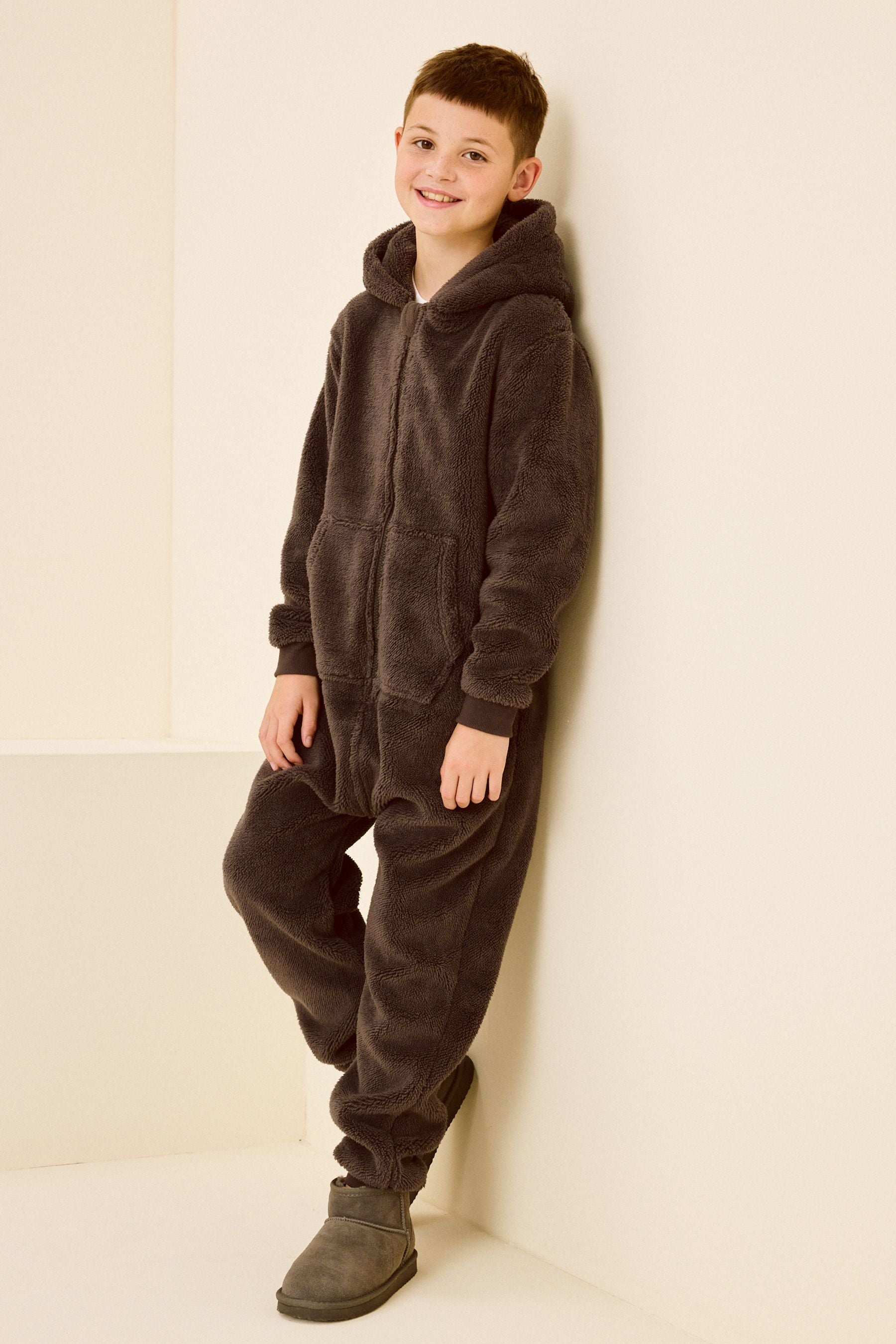 Grey Fleece All-In-One (3-16yrs)