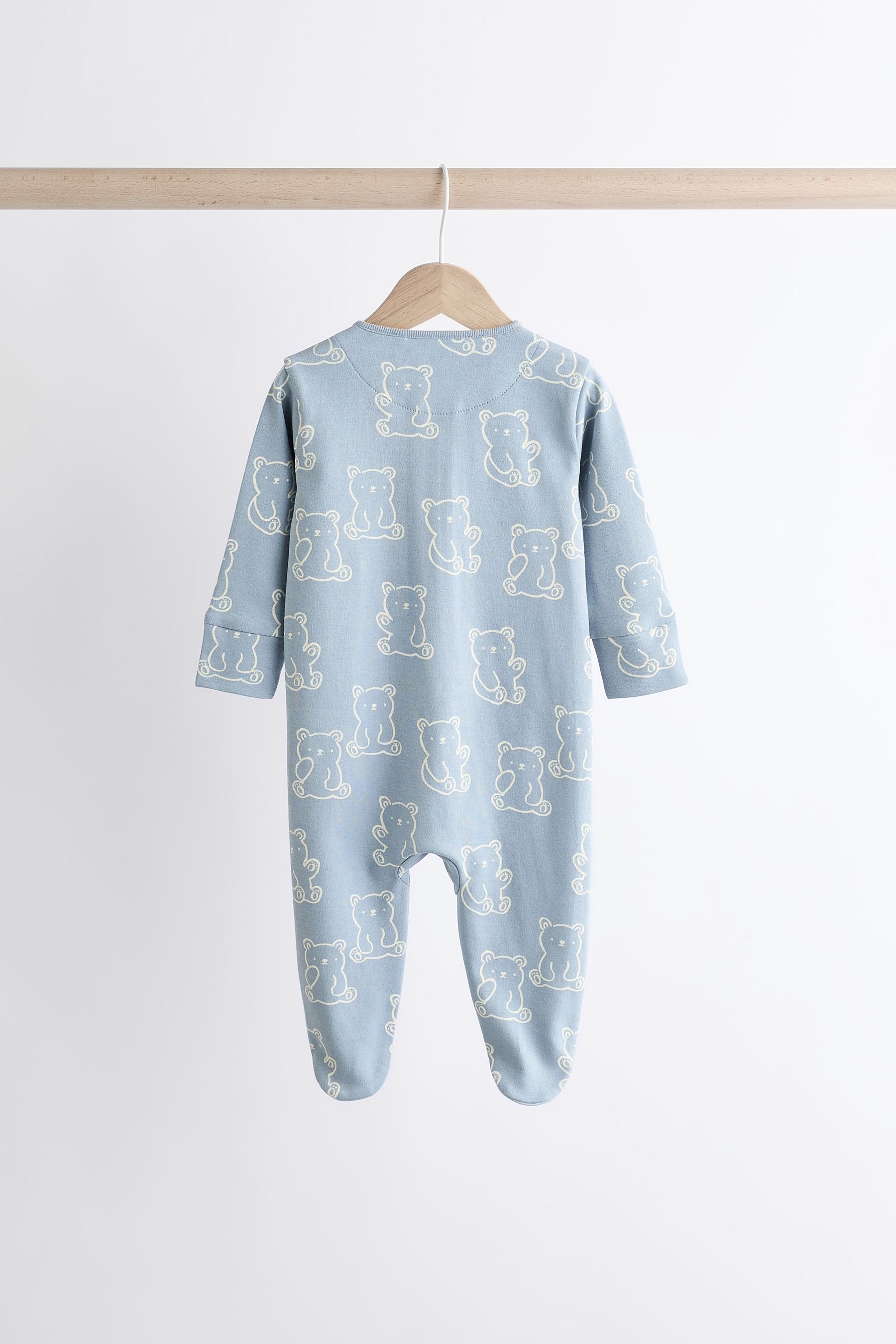 Blue Baby Sleepsuits 3 Pack (0-2yrs)