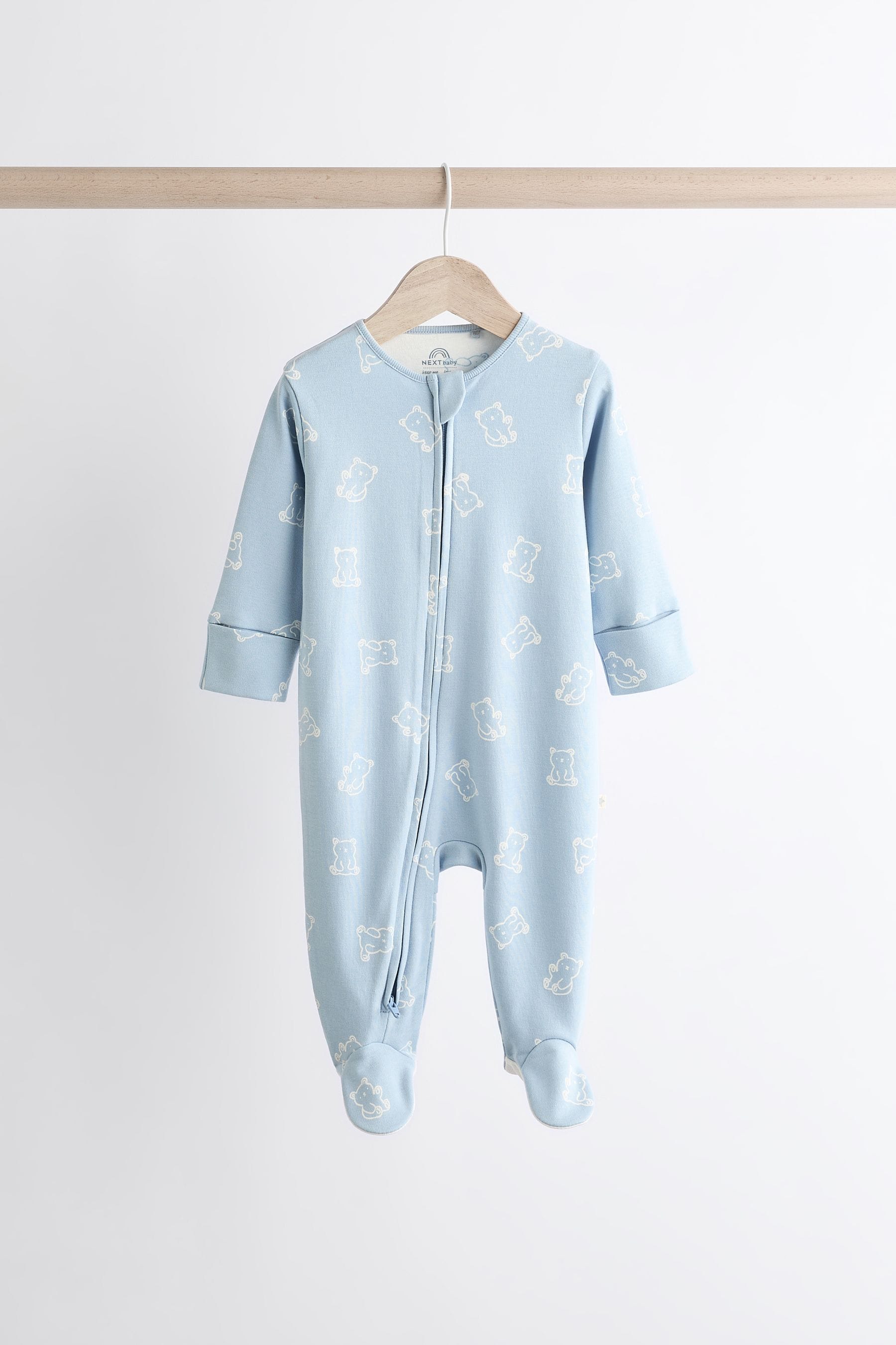 Blue Baby Sleepsuits 3 Pack (0-2yrs)