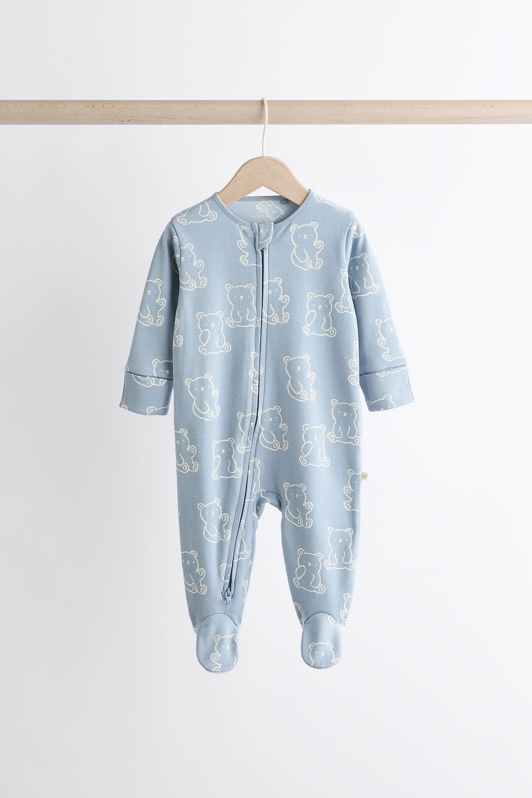 Blue Baby Sleepsuits 3 Pack (0-2yrs)