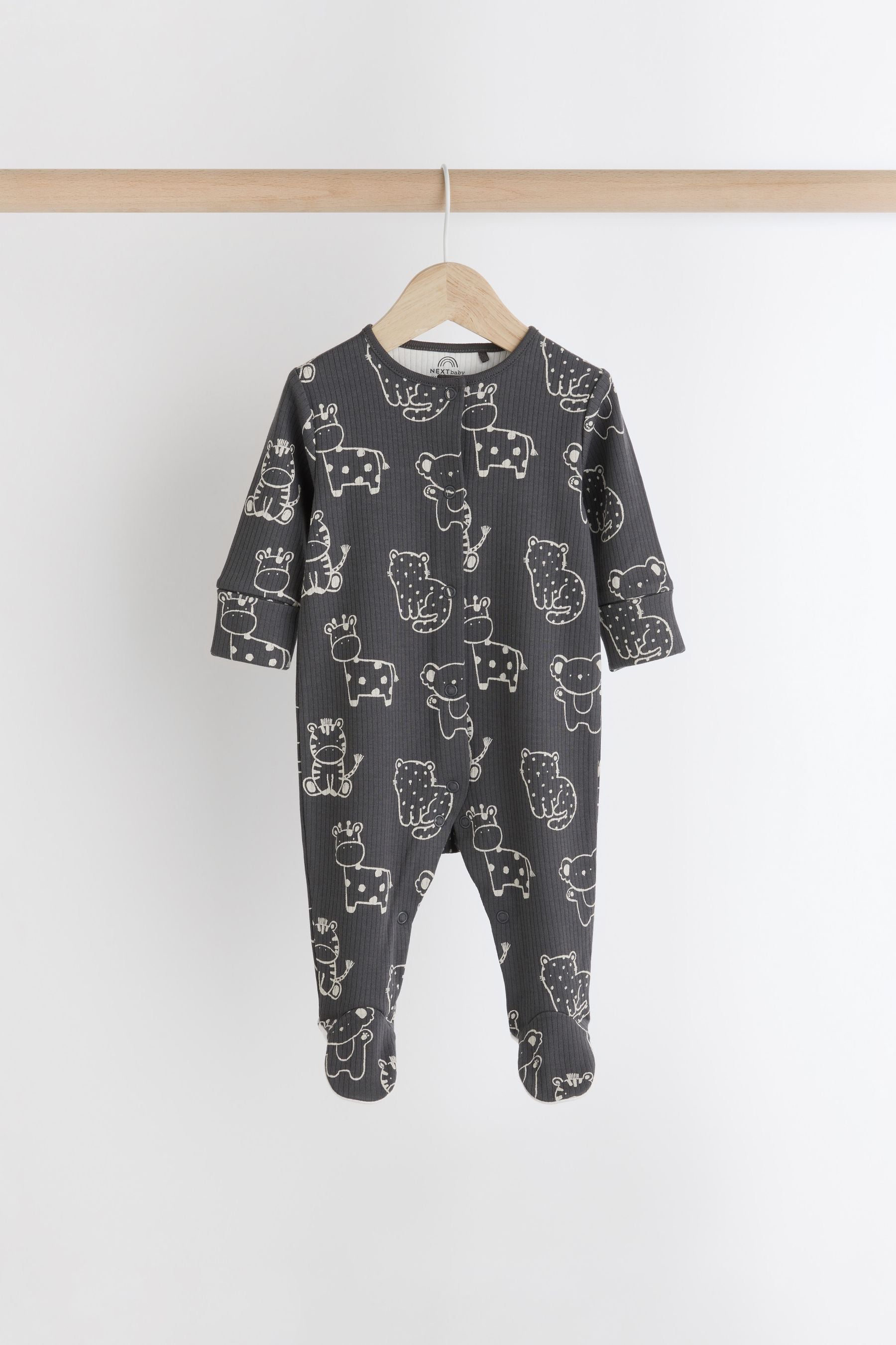 Black/White Baby Sleepsuits 3 Pack (0mths-2yrs)