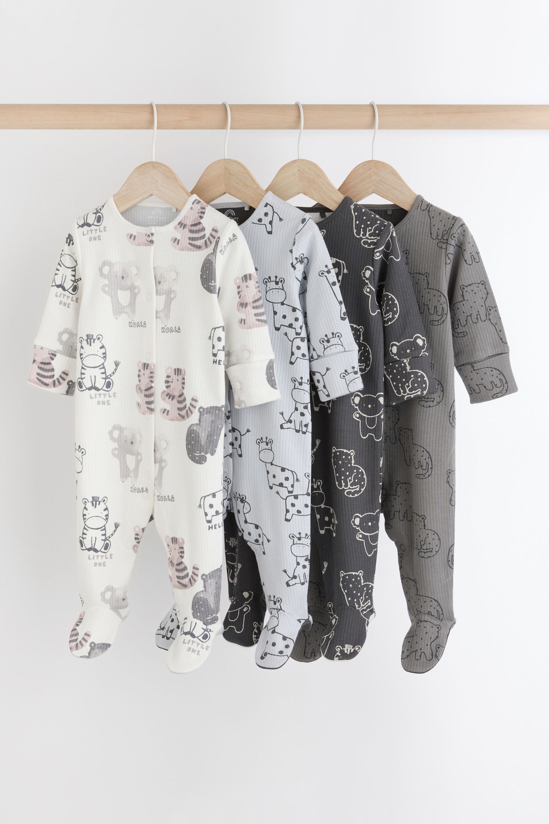 Black/White Baby Sleepsuits 3 Pack (0mths-2yrs)