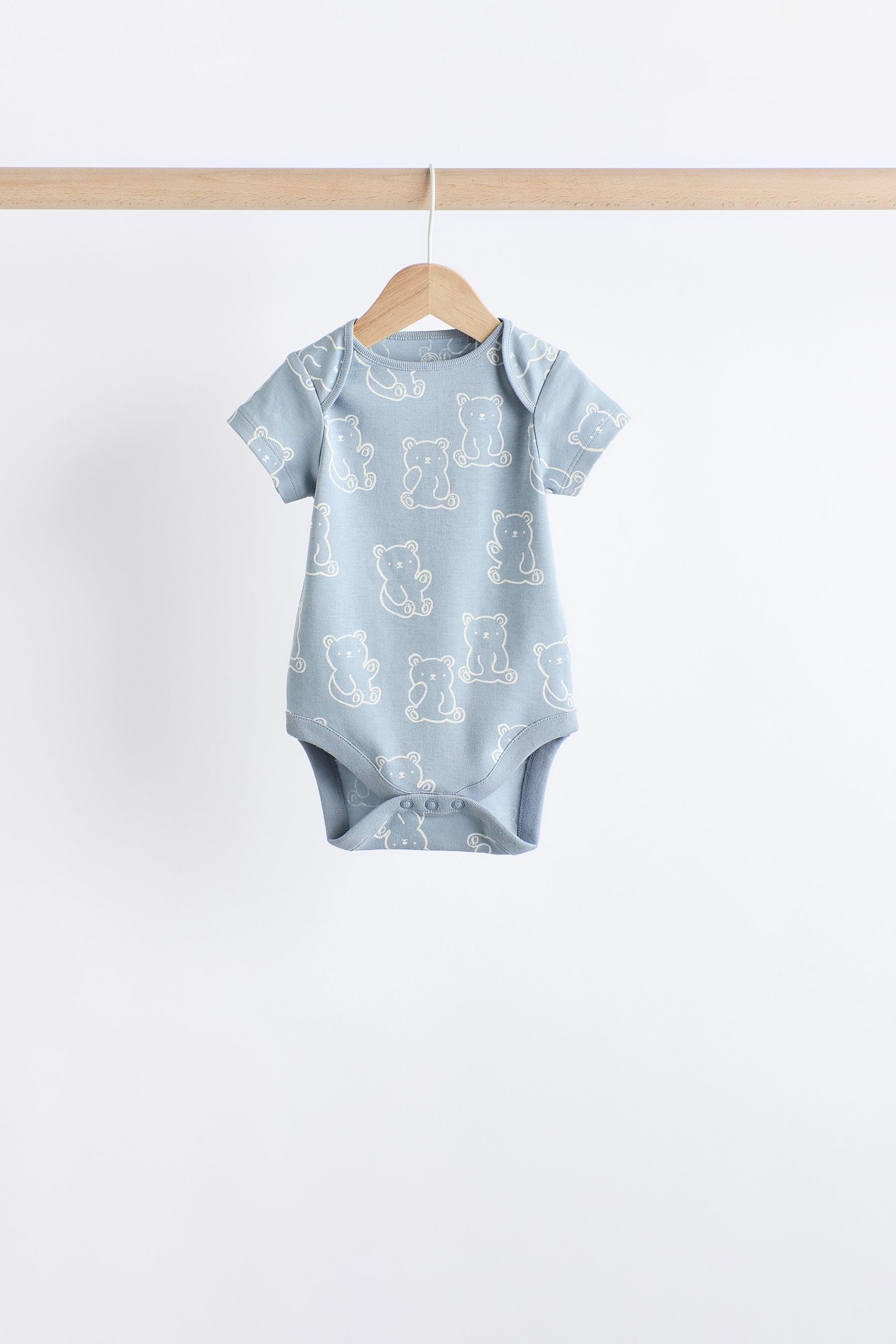 Blue Bear Baby 100% Cotton Bodysuits 5 Pack