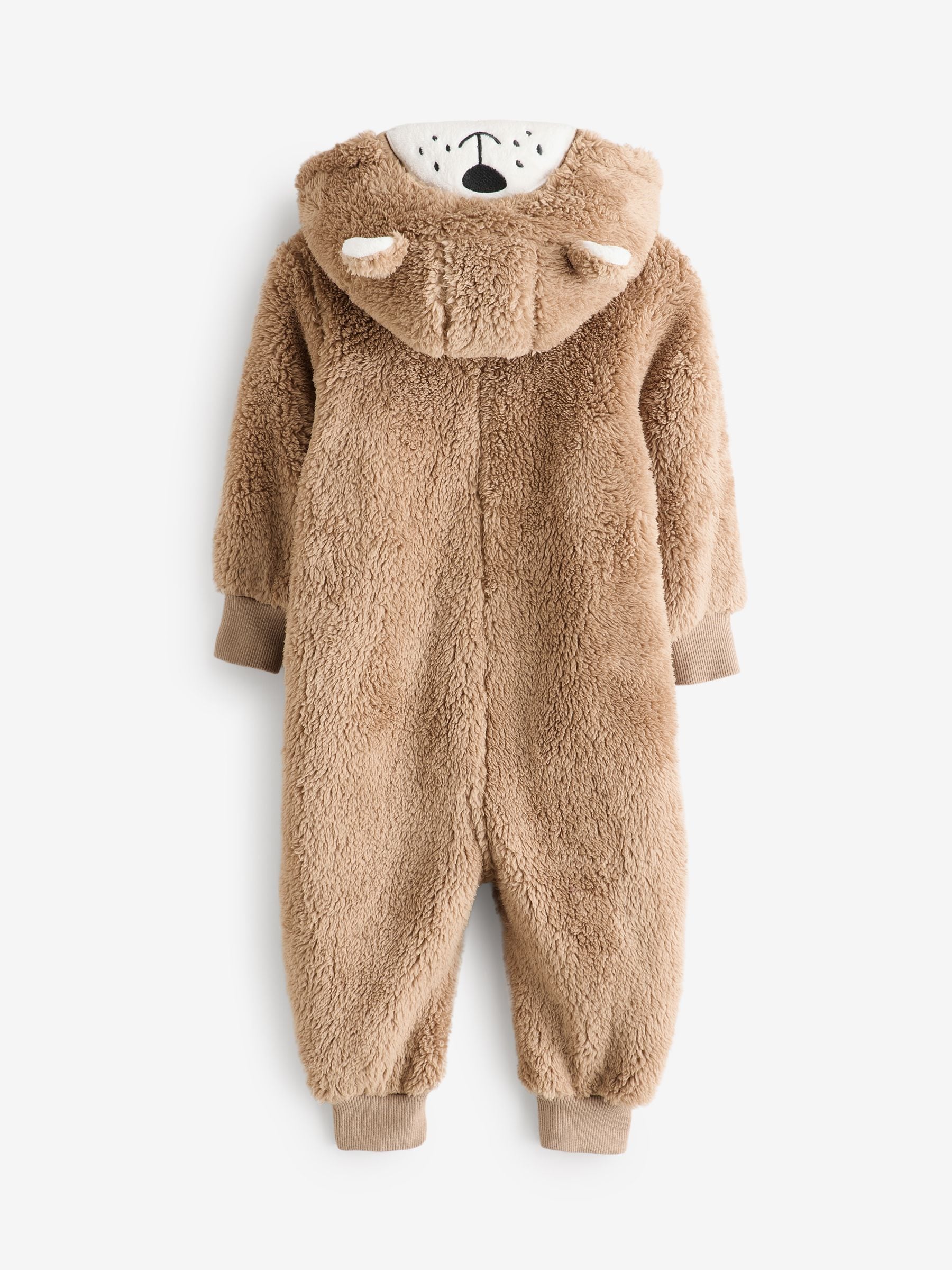 Brown/Cream Bear All-In-One Fleece (9mths-8yrs)