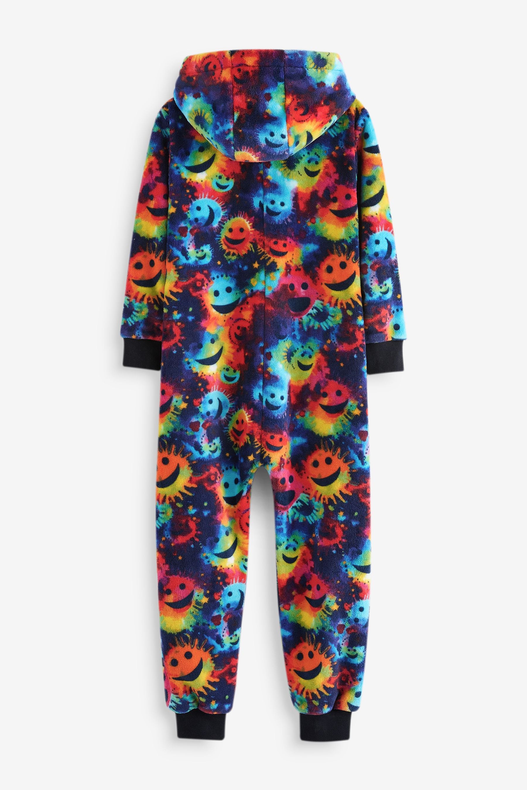 Multi Bright Smiley Face Fleece All-In-One (3-16yrs)