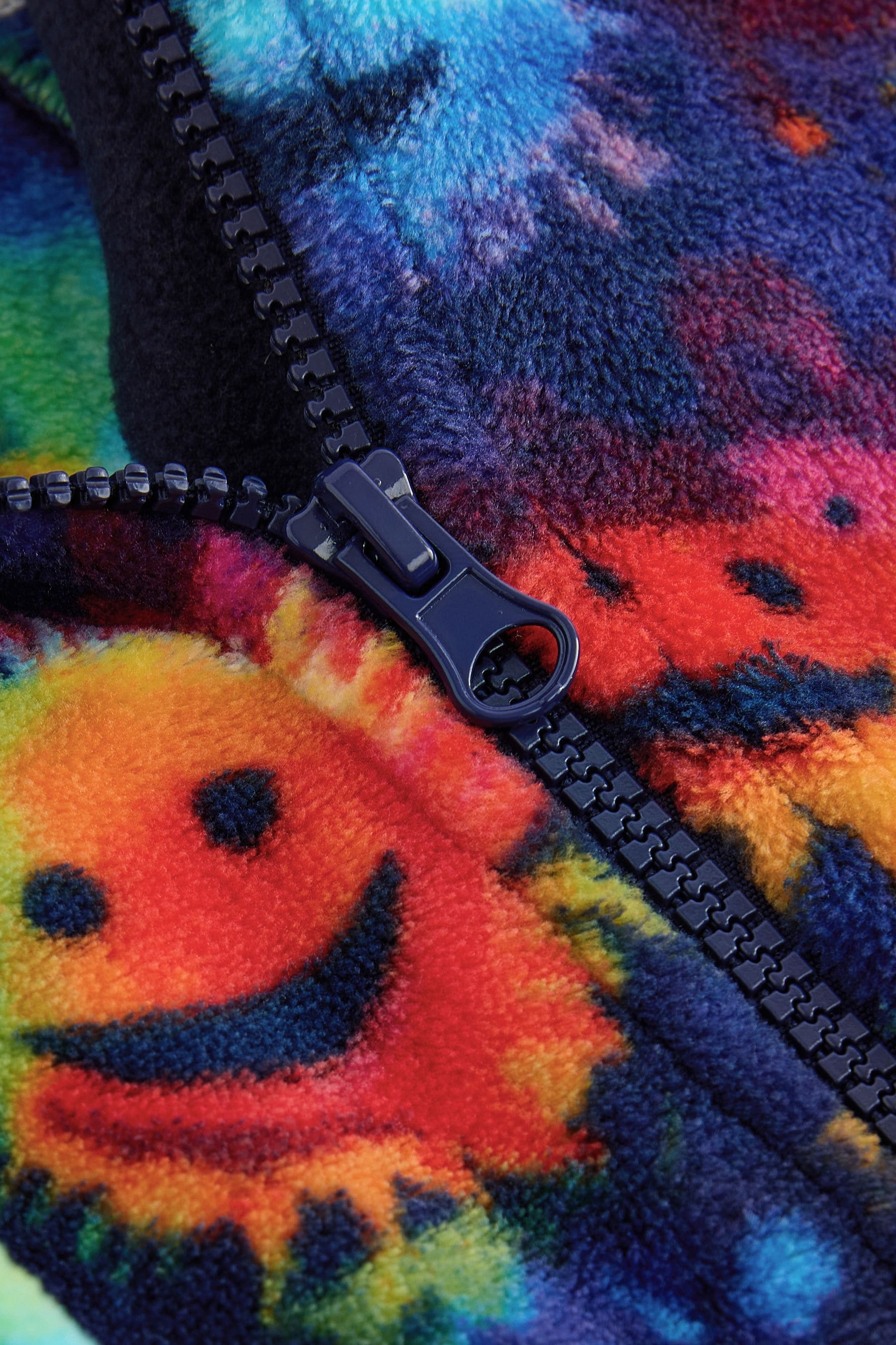 Multi Bright Smiley Face Fleece All-In-One (3-16yrs)