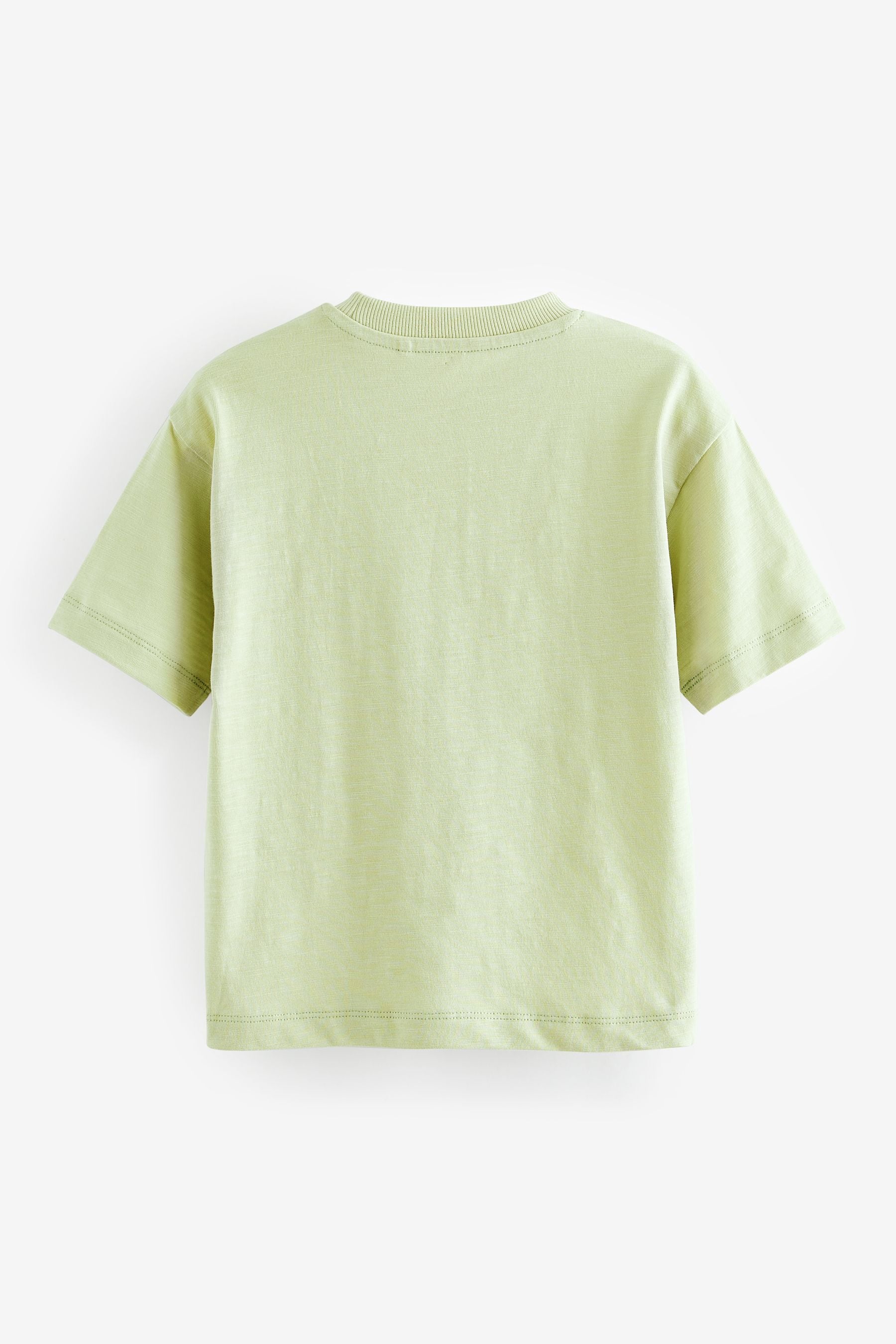 Lime Green Dinosaur 100% Cotton Short Sleeve Character T-Shirt (3mths-7yrs)