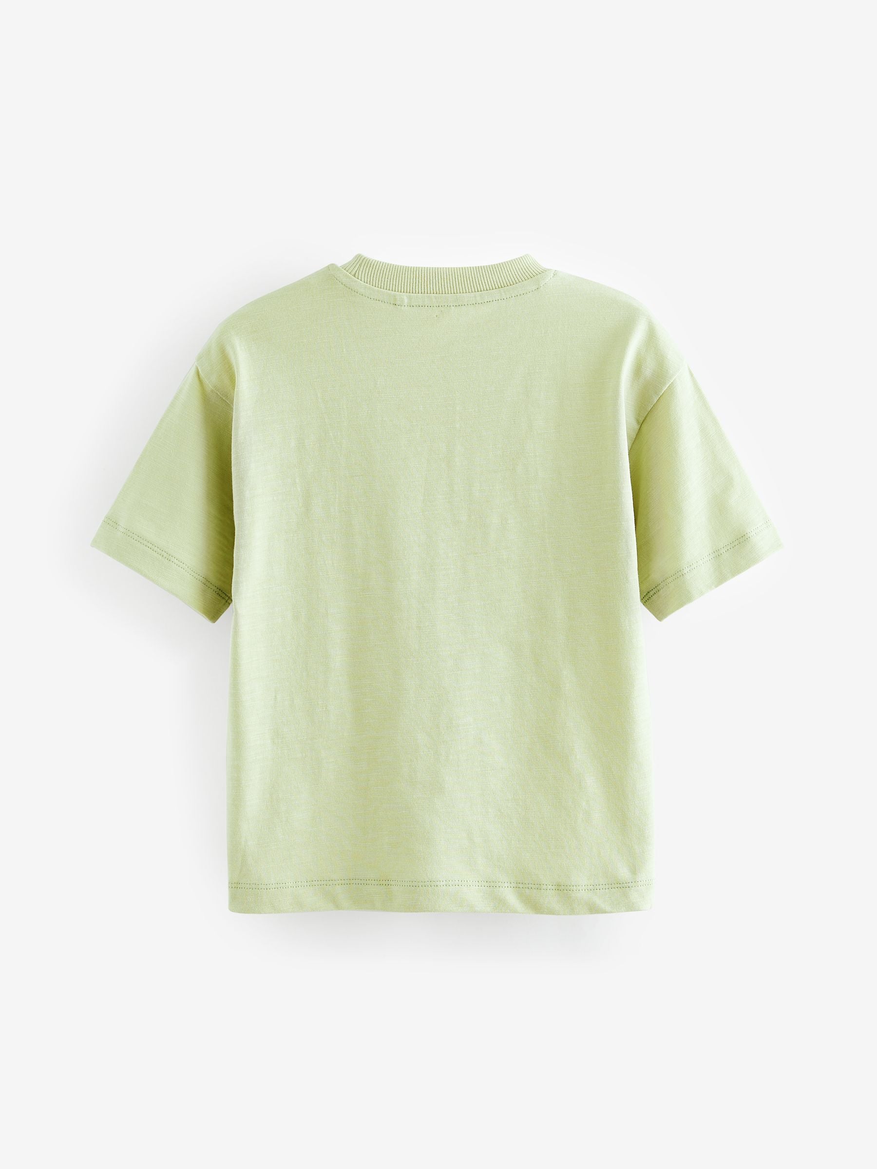 Lime Green Dinosaur 100% Cotton Short Sleeve Character T-Shirt (3mths-7yrs)