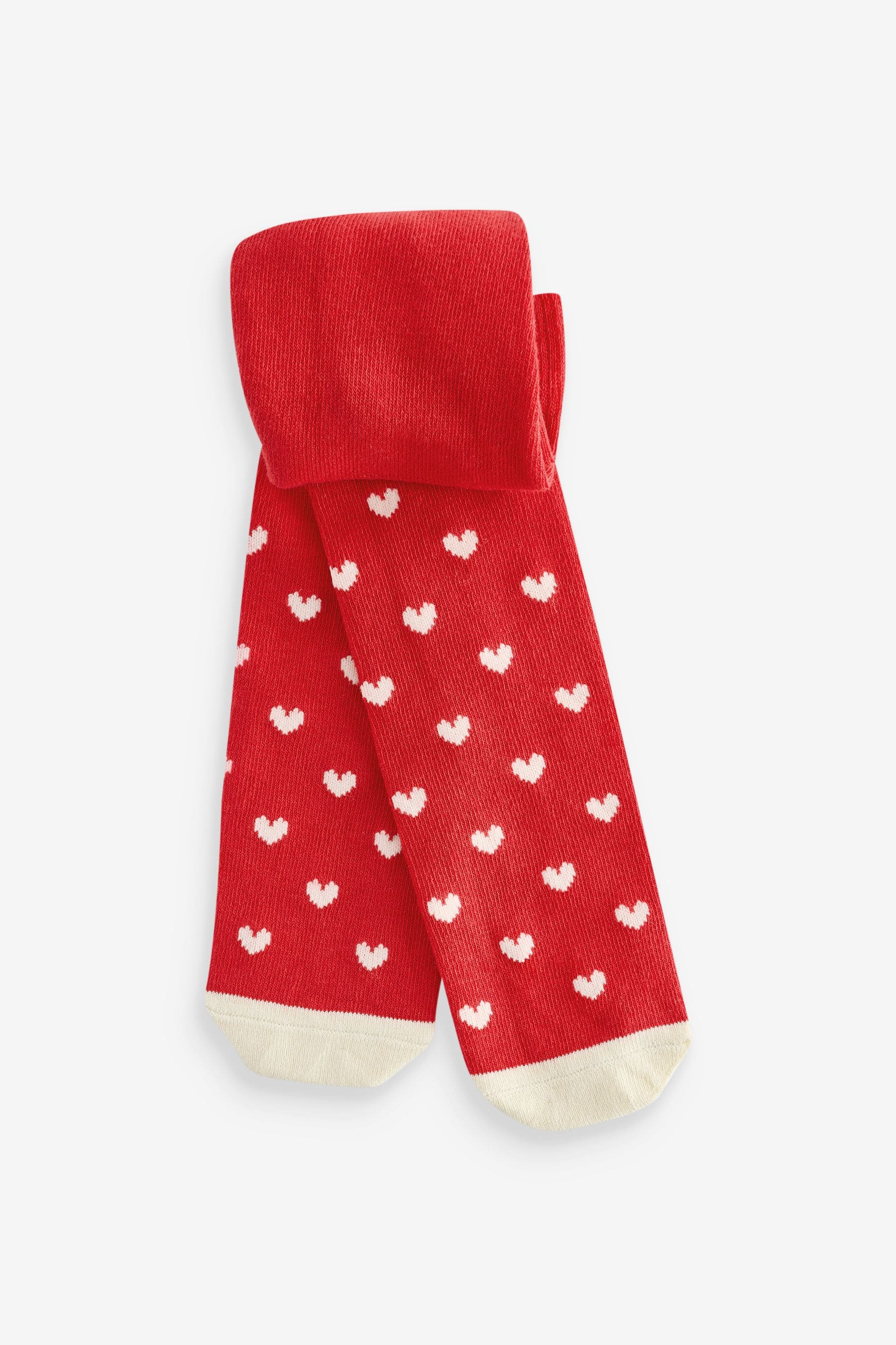 Red Bow Bear Baby Tights 2 Pack (0mths-2yrs)