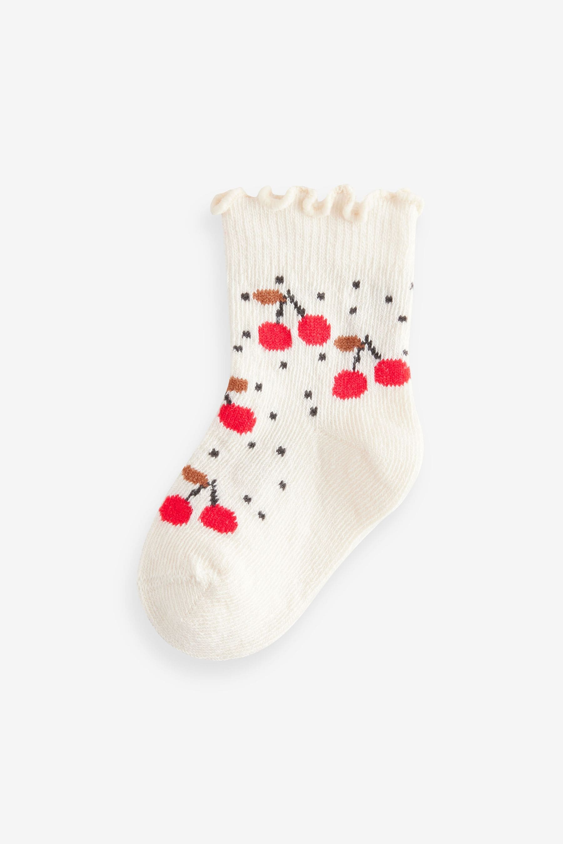 Red Cherry Baby Socks 5 Pack (0mths-2yrs)