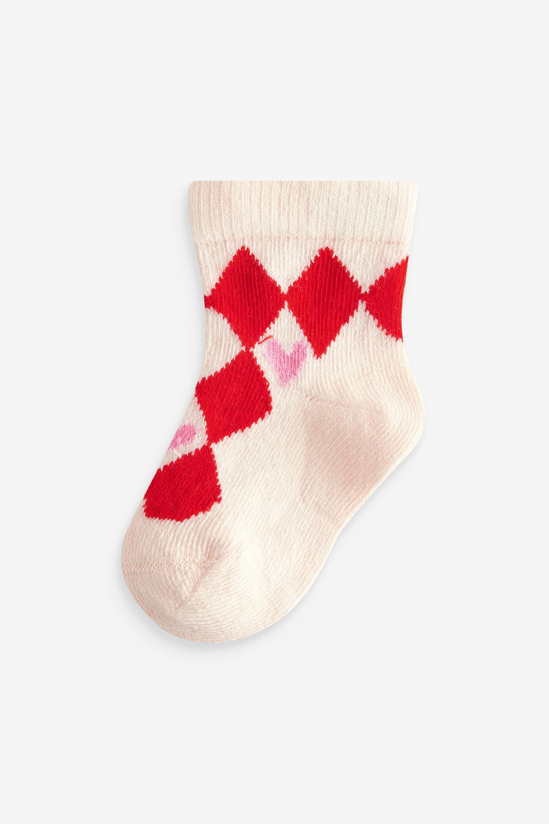 Red/Pink Baby Socks 5 Pack (0mths-2yrs)