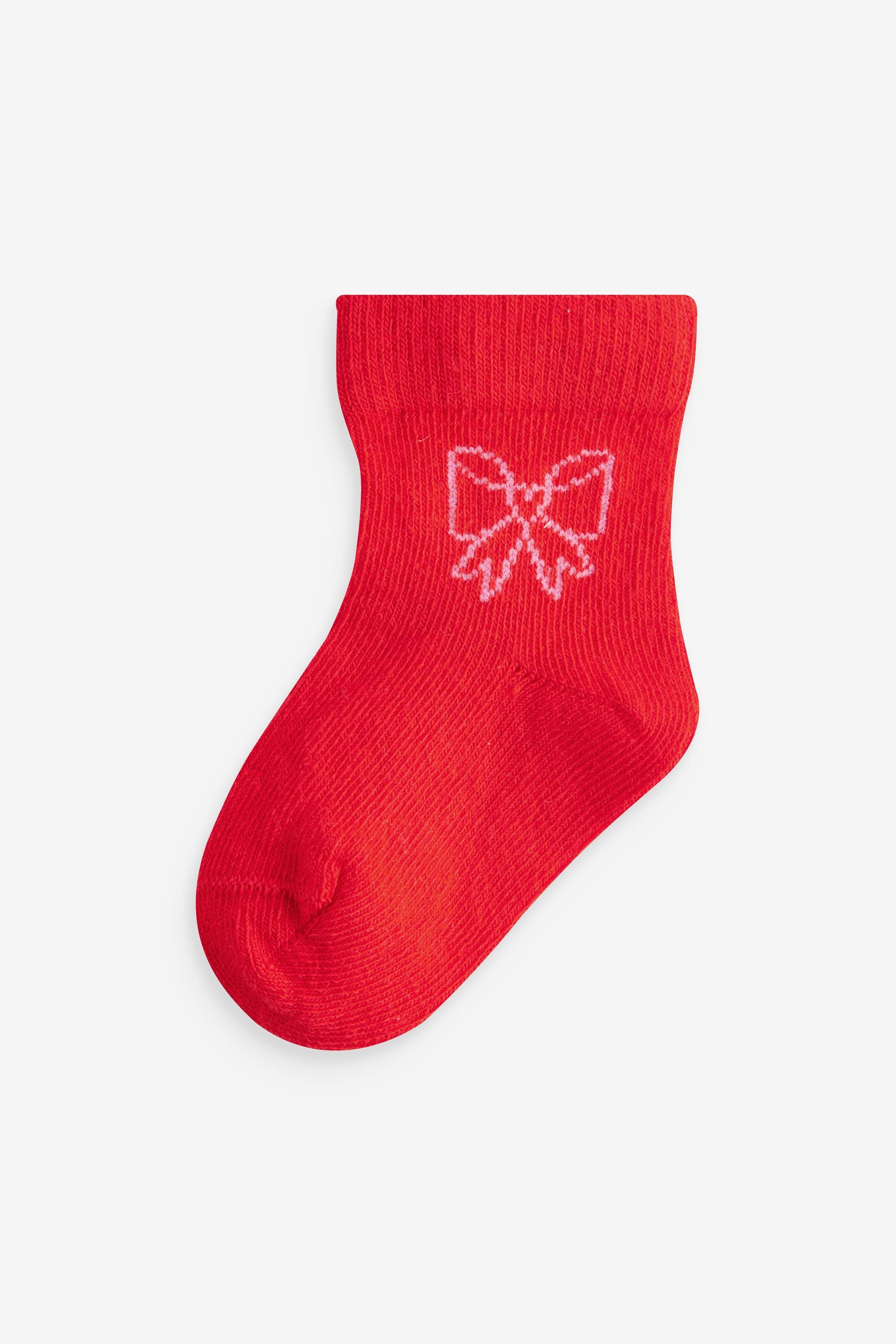 Red/Pink Baby Socks 5 Pack (0mths-2yrs)