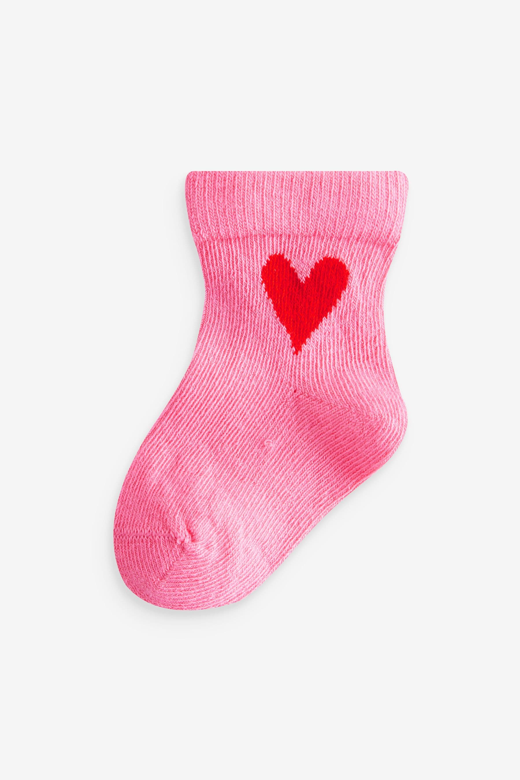 Red/Pink Baby Socks 5 Pack (0mths-2yrs)