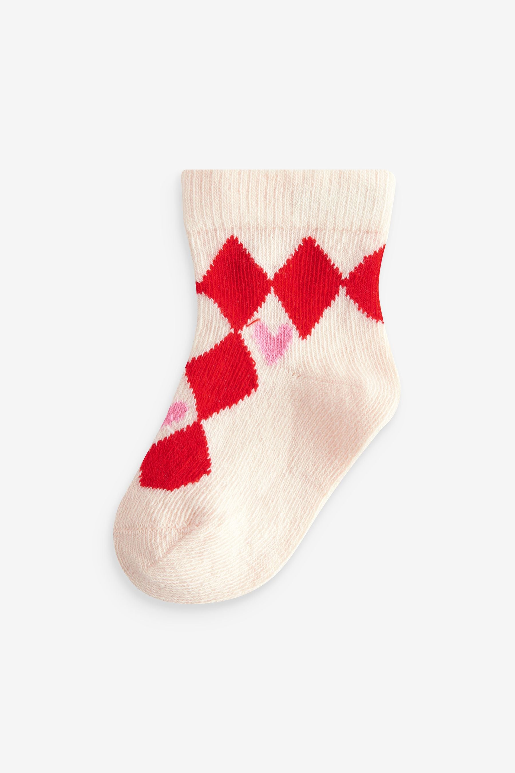 Red/Pink Baby Socks 5 Pack (0mths-2yrs)