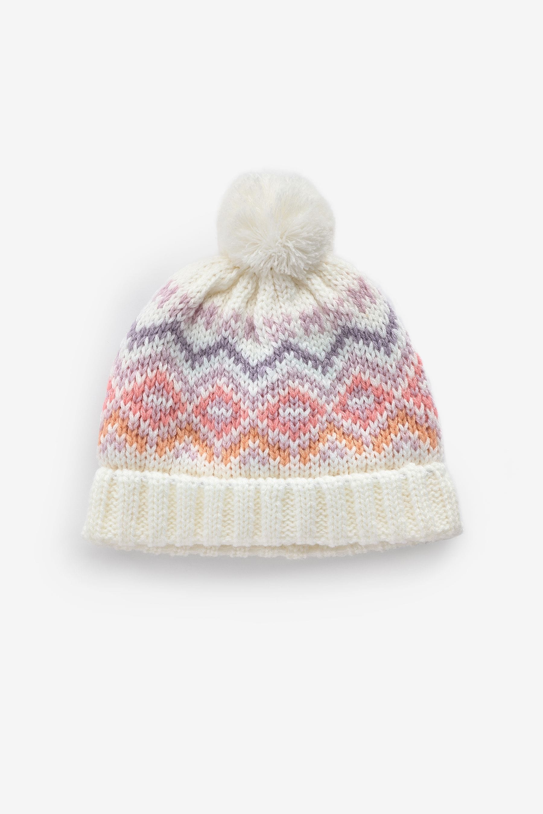 Light Pink Baby Pom Hat (0mths-2yrs)