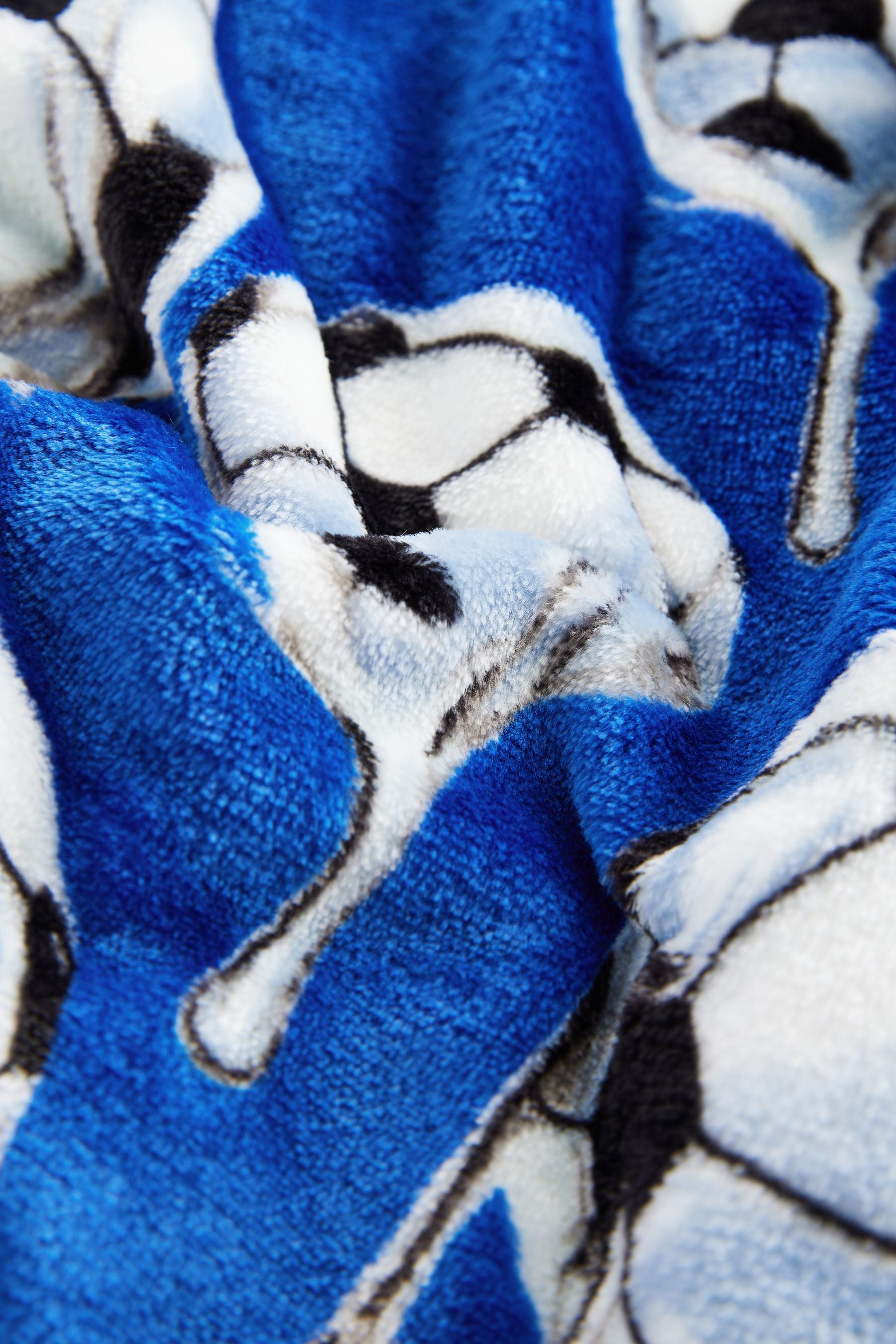 Cobalt Blue Football Fleece Hooded Blanket (3-16yrs)