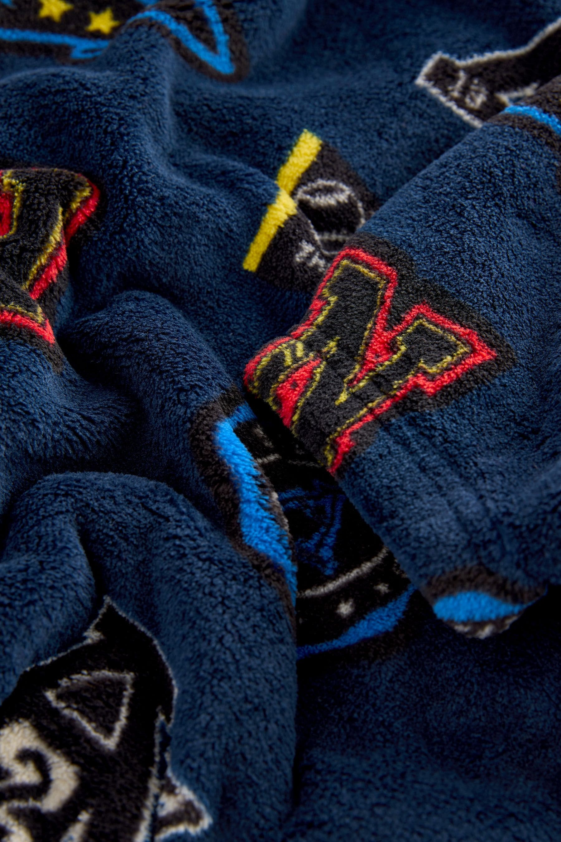 Navy Blue Varsity Fleece Hooded Blanket (3-16yrs)