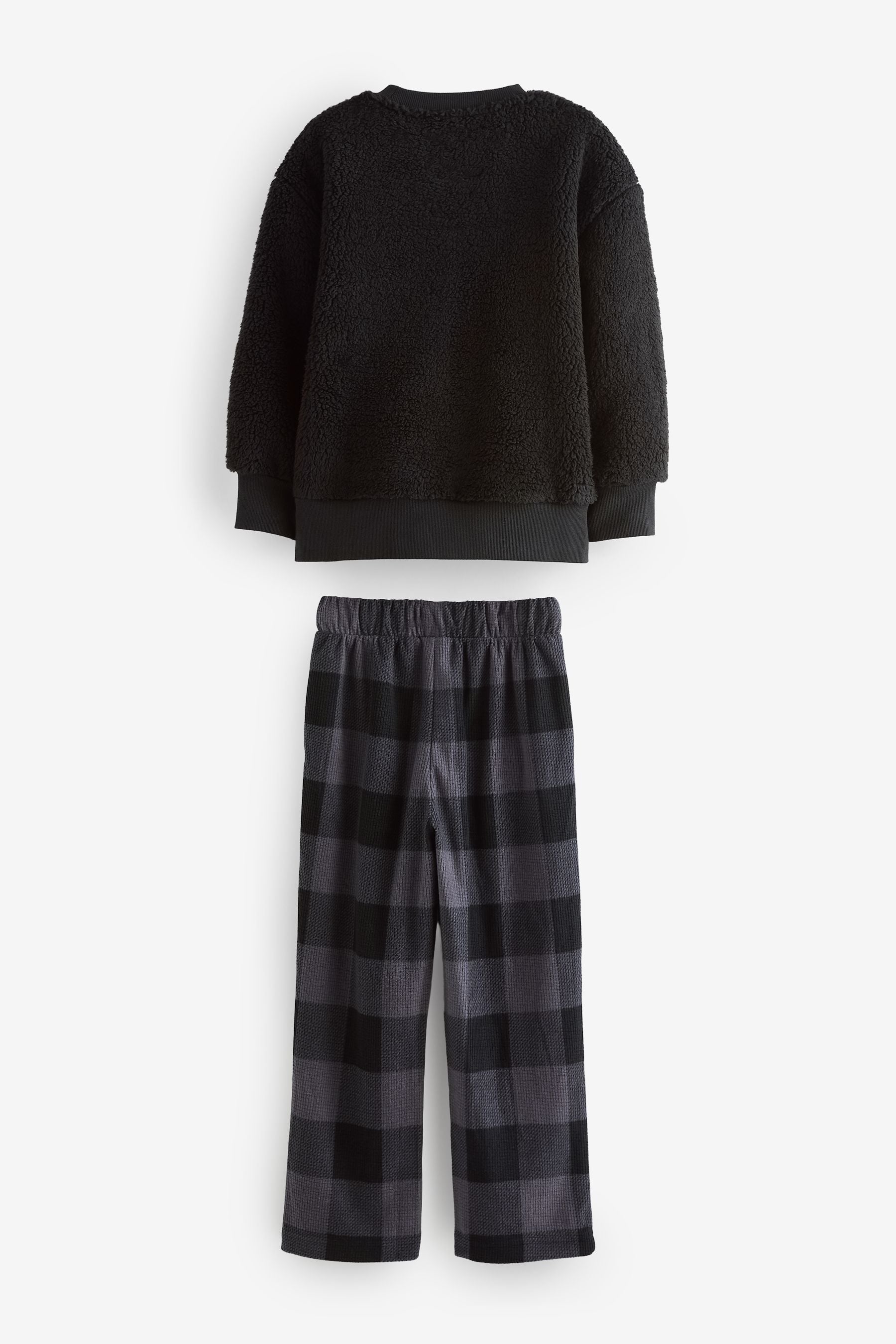 Charcoal Grey Check Single Borg Pyjamas (3-16yrs)