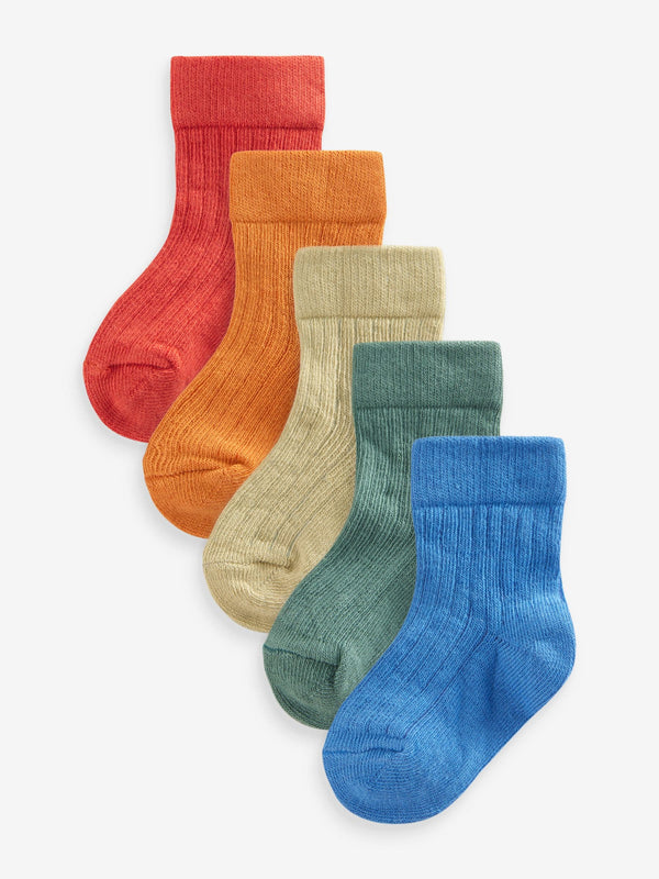 Multi bright Socks Baby 5 Pack (0mths-2yrs)