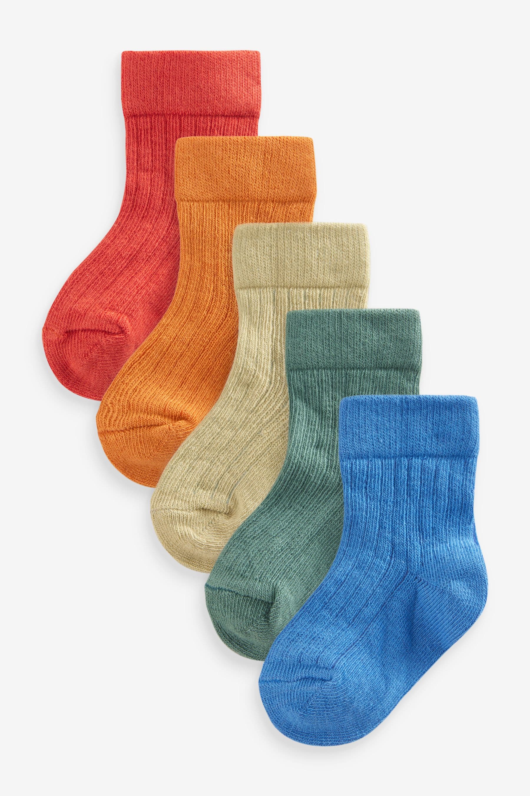 Multi bright Socks Baby 5 Pack (0mths-2yrs)