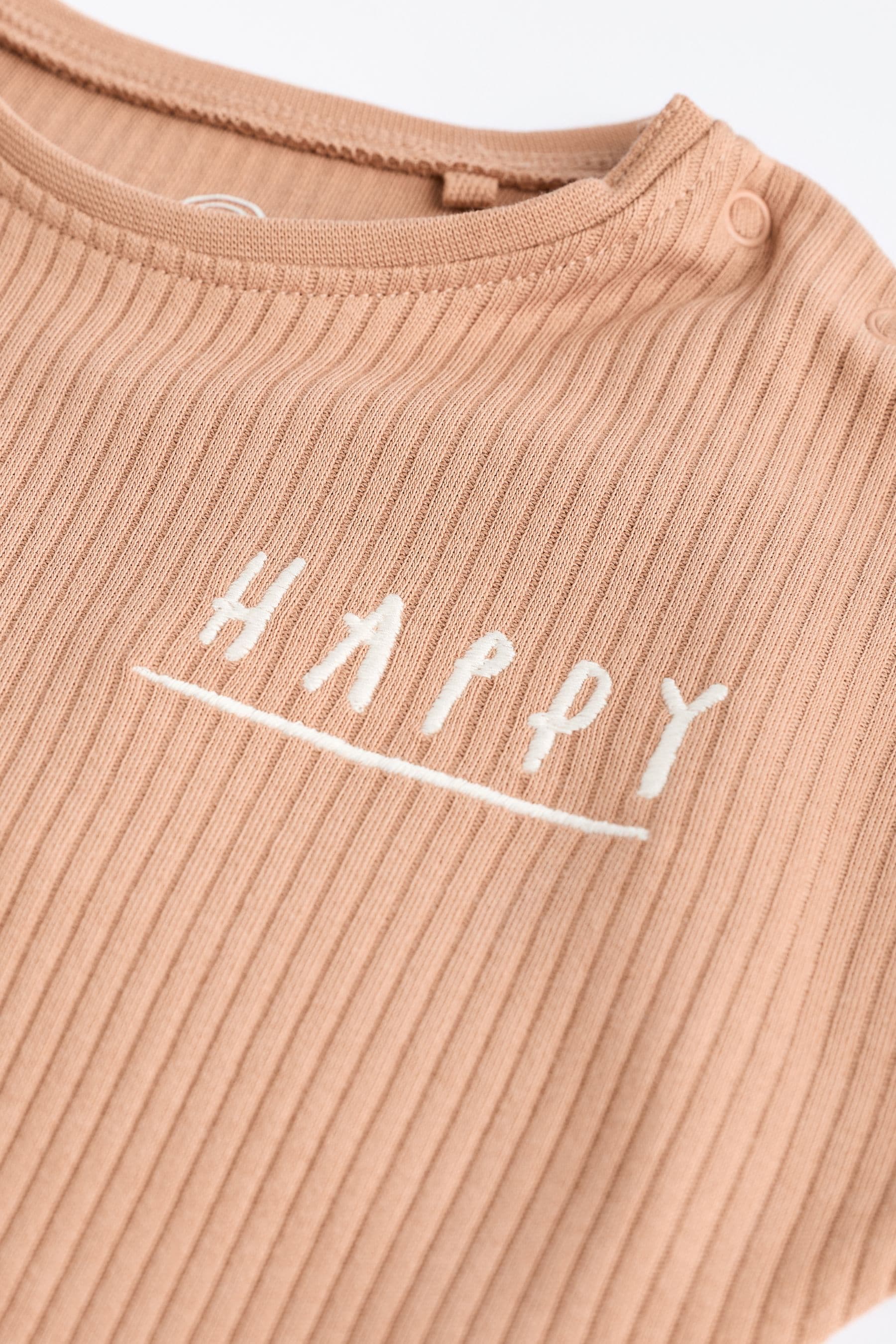 Neutral Happy Baby Jersey 100% Cotton Rompers 3 Pack