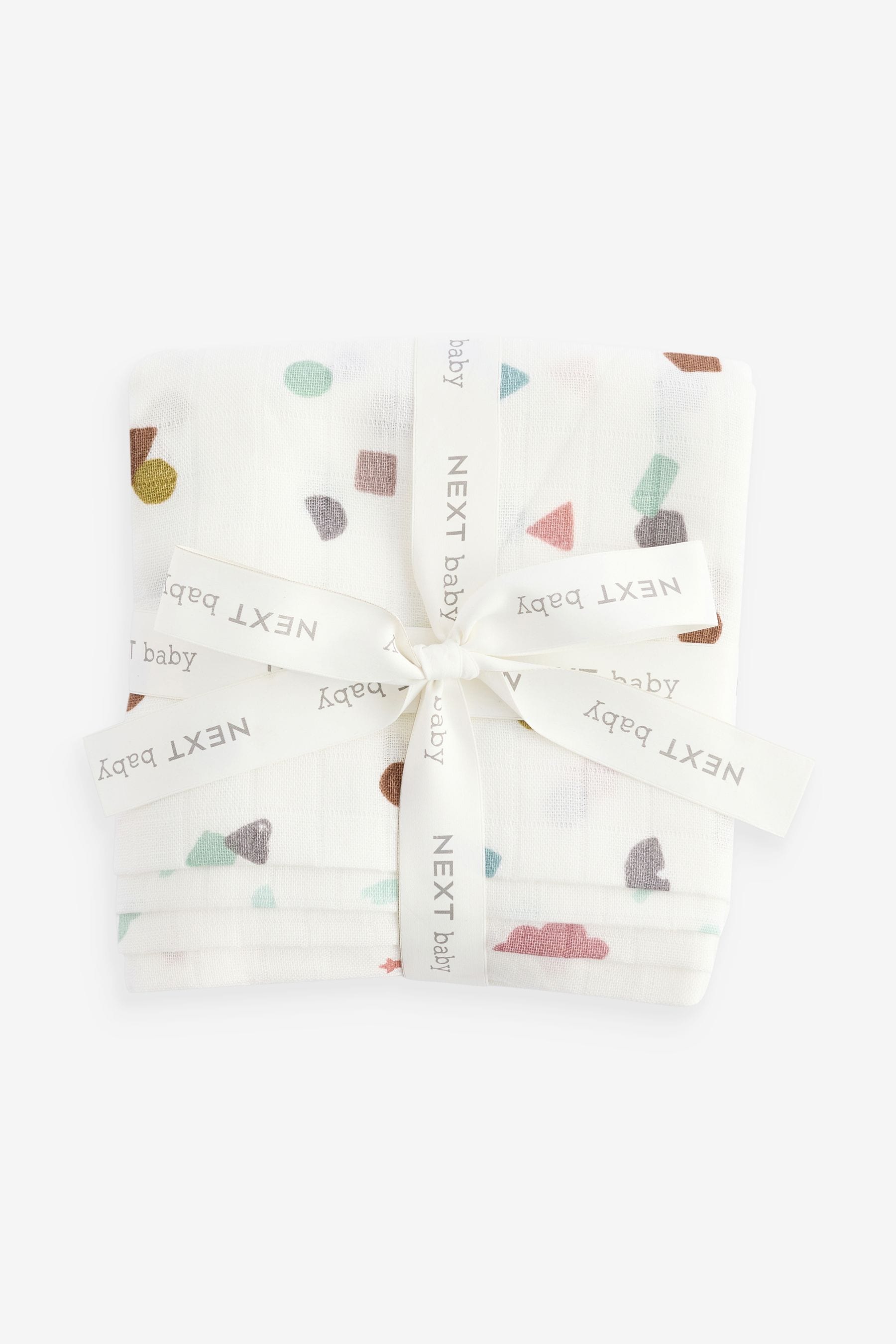 Shapes Baby Muslin 100% Cotton Cloths 4 Pack