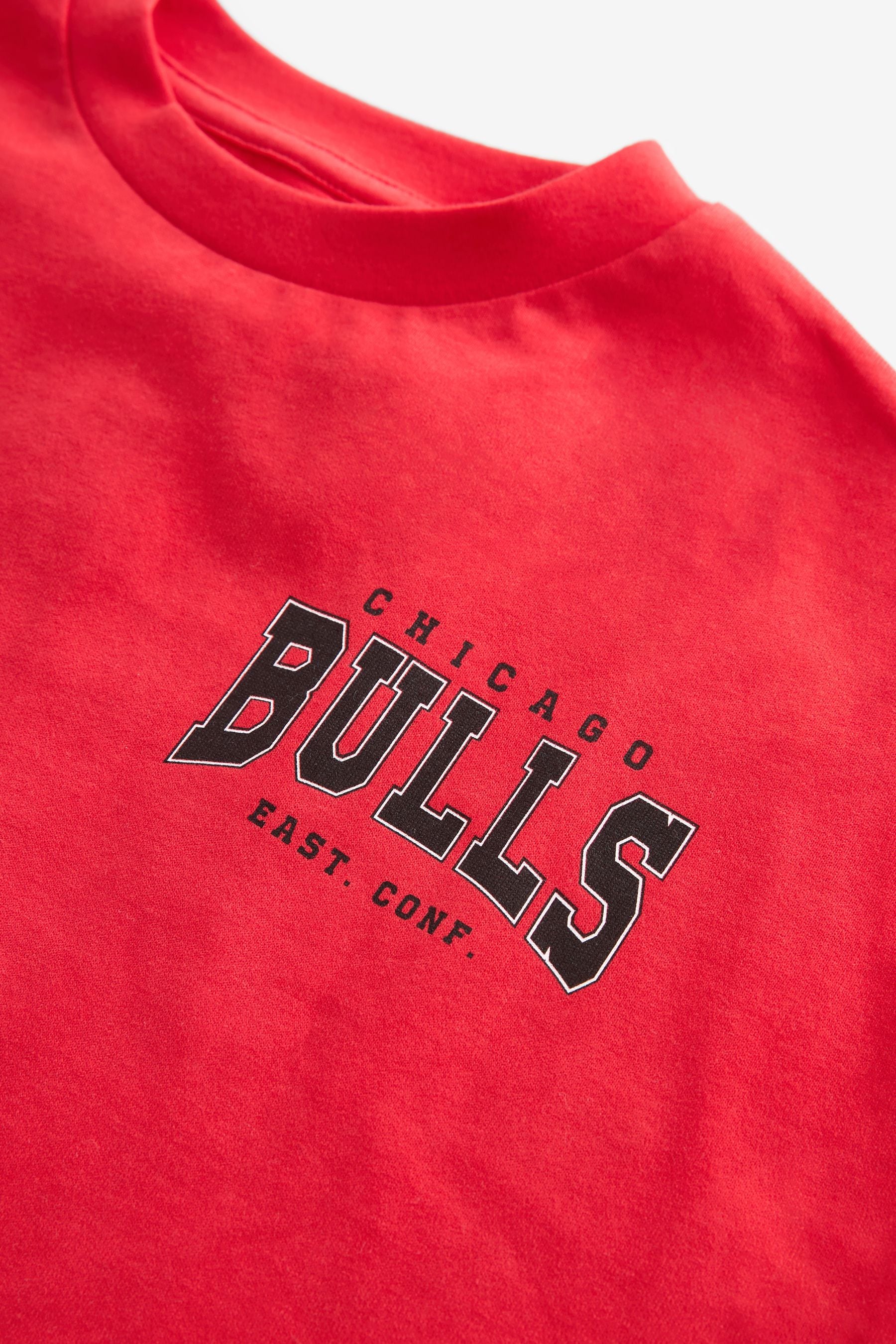 Chicago Bulls Red NBA Boxy License T-Shirt (3-16yrs)